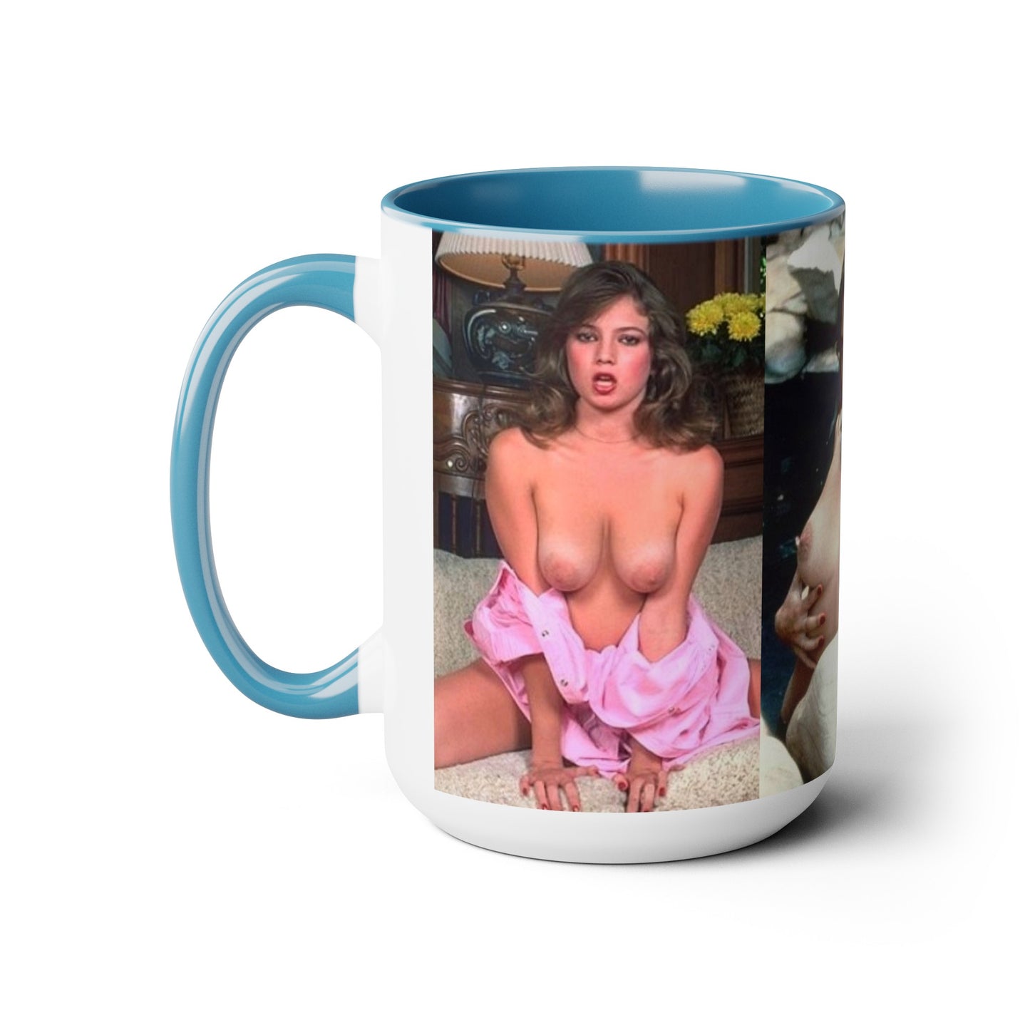 Two-Tone Coffee Mugs, 15oz Traci Lords Nude