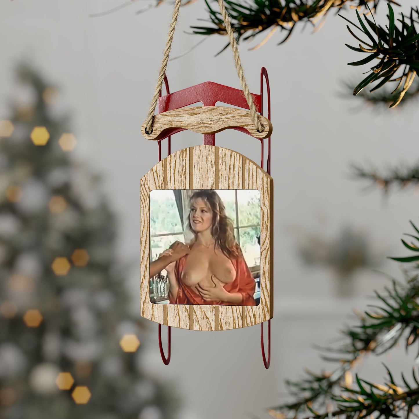 Sled Ornaments Traci Lords Nude Retro Porn Star