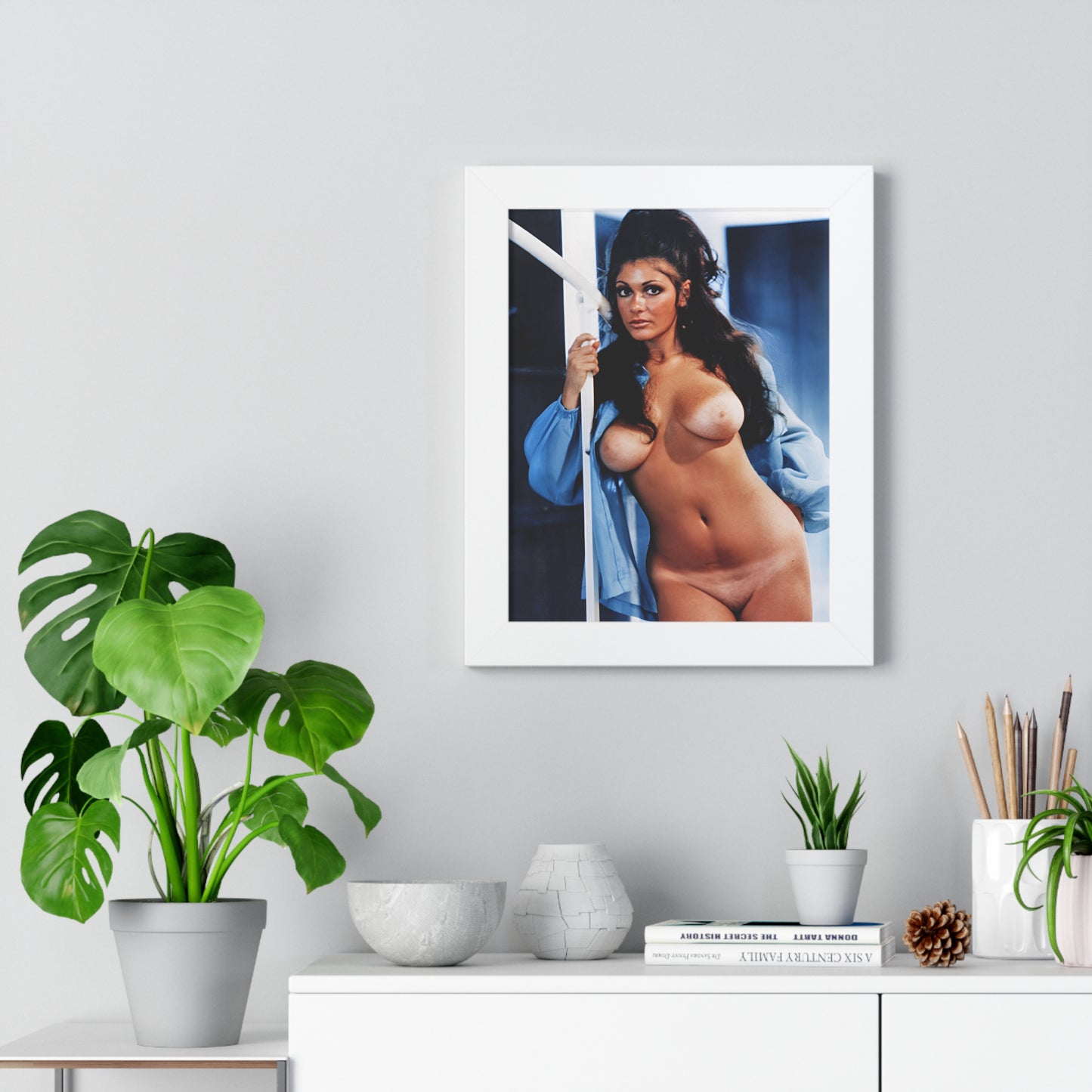 Framed Vertical Poster Playboy Playmate Cynthia Myers nude