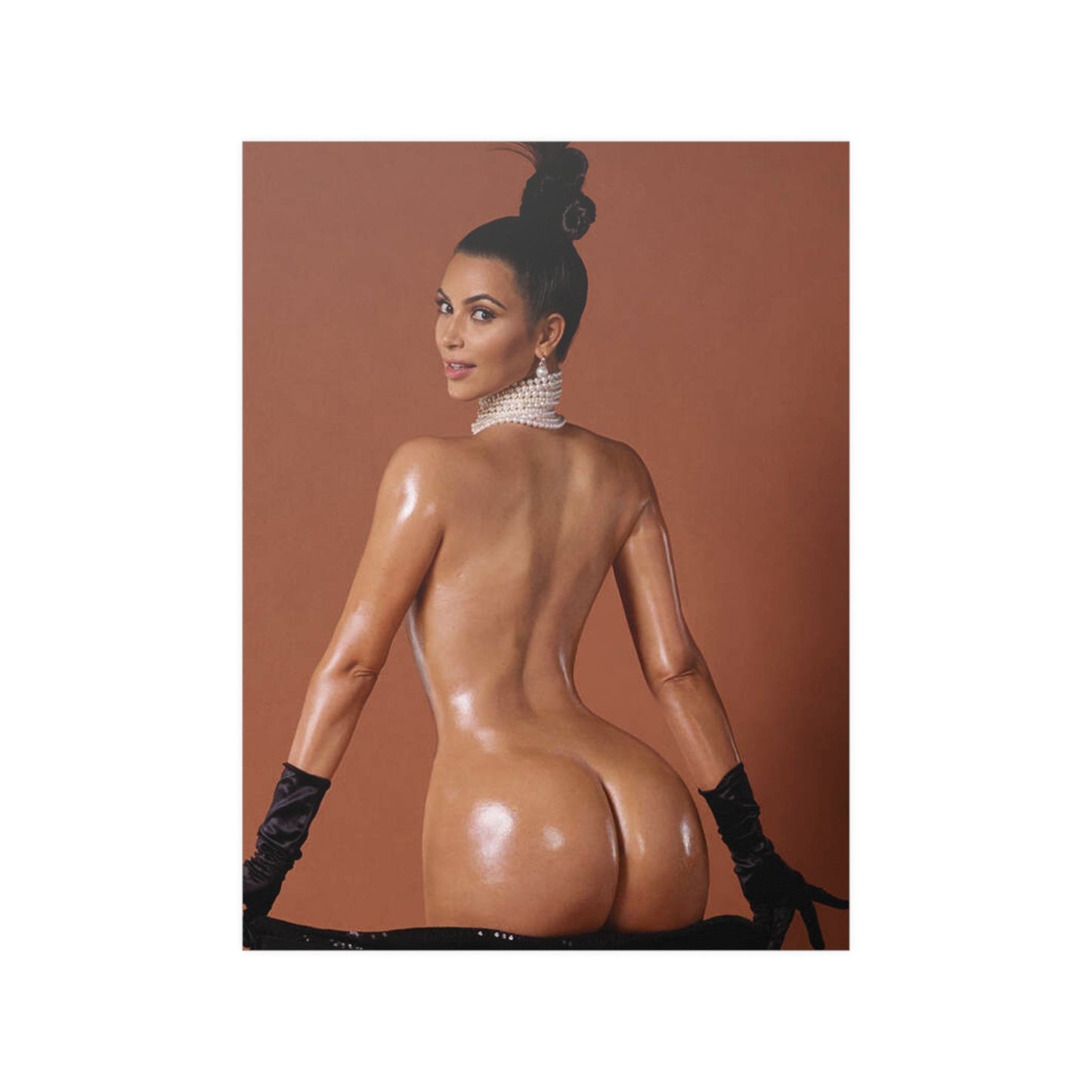 Satin Posters (210gsm) Kim Kardashian Nude
