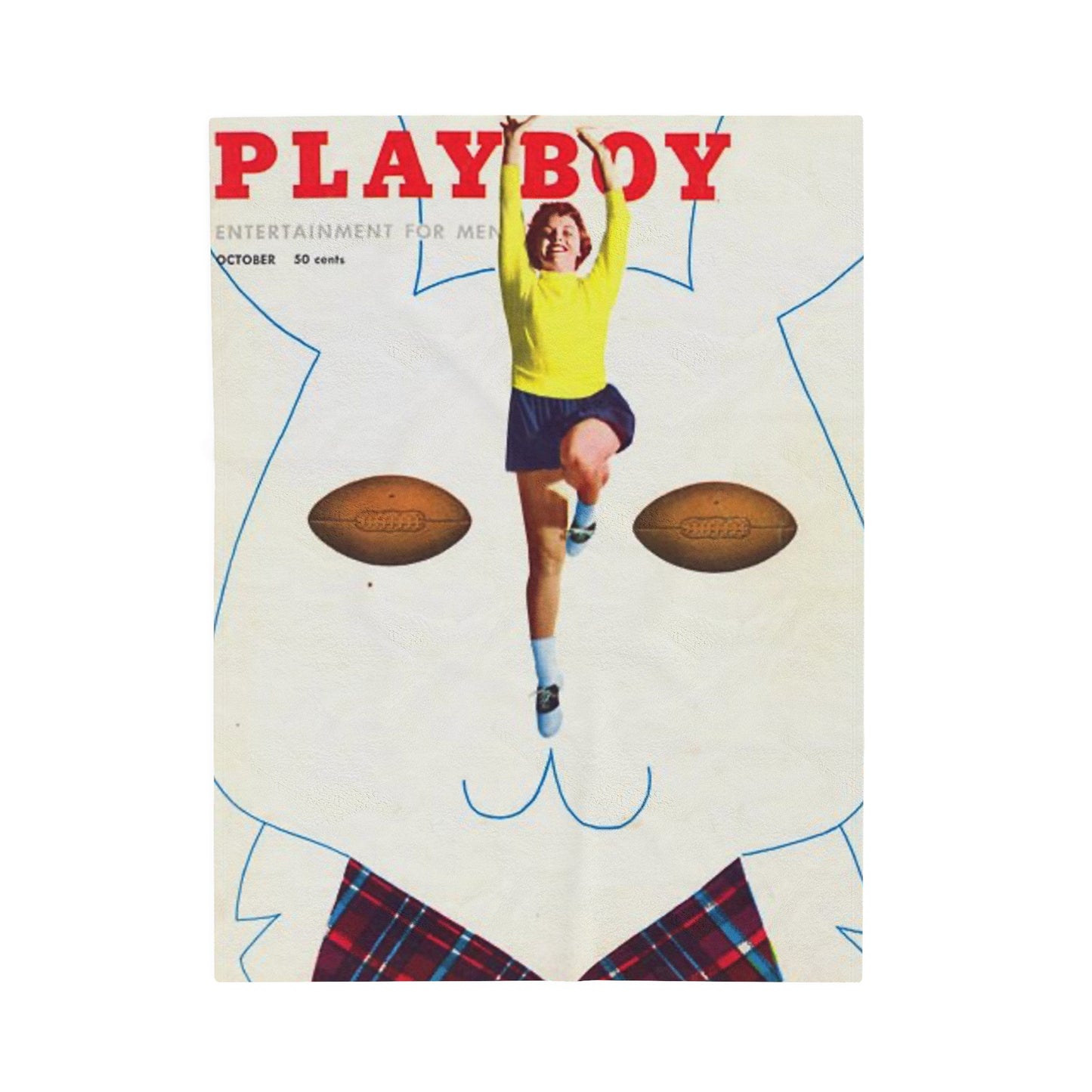 Velveteen Plush Blanket Magazine Cover October 1954