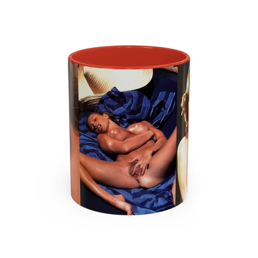 Accent Coffee Mug (11, 15oz) Retro Pornstar Traci Lords Nude