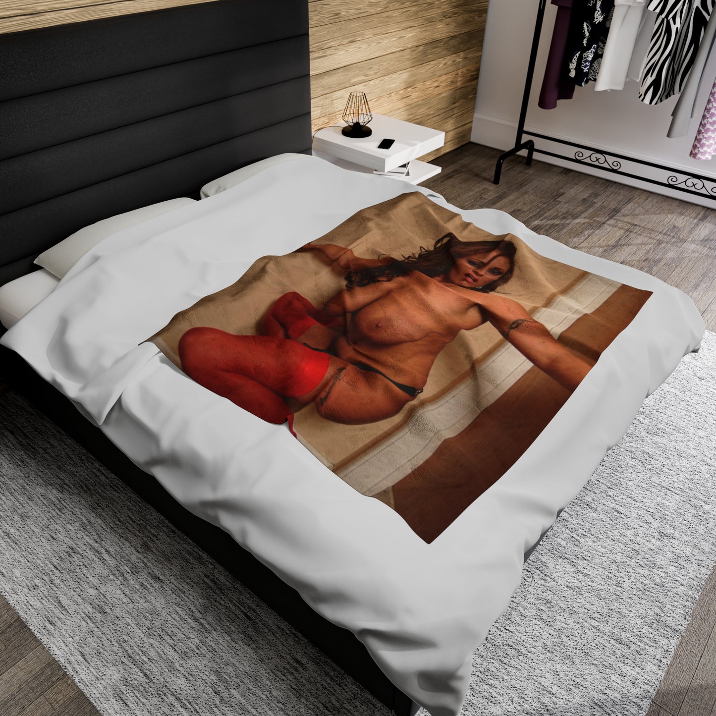 Velveteen Plush Blanket Eva Notty Nude