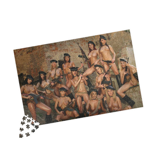 Puzzle (110, 252, 520, 1014-piece) Hot Nude Chicks with Guns