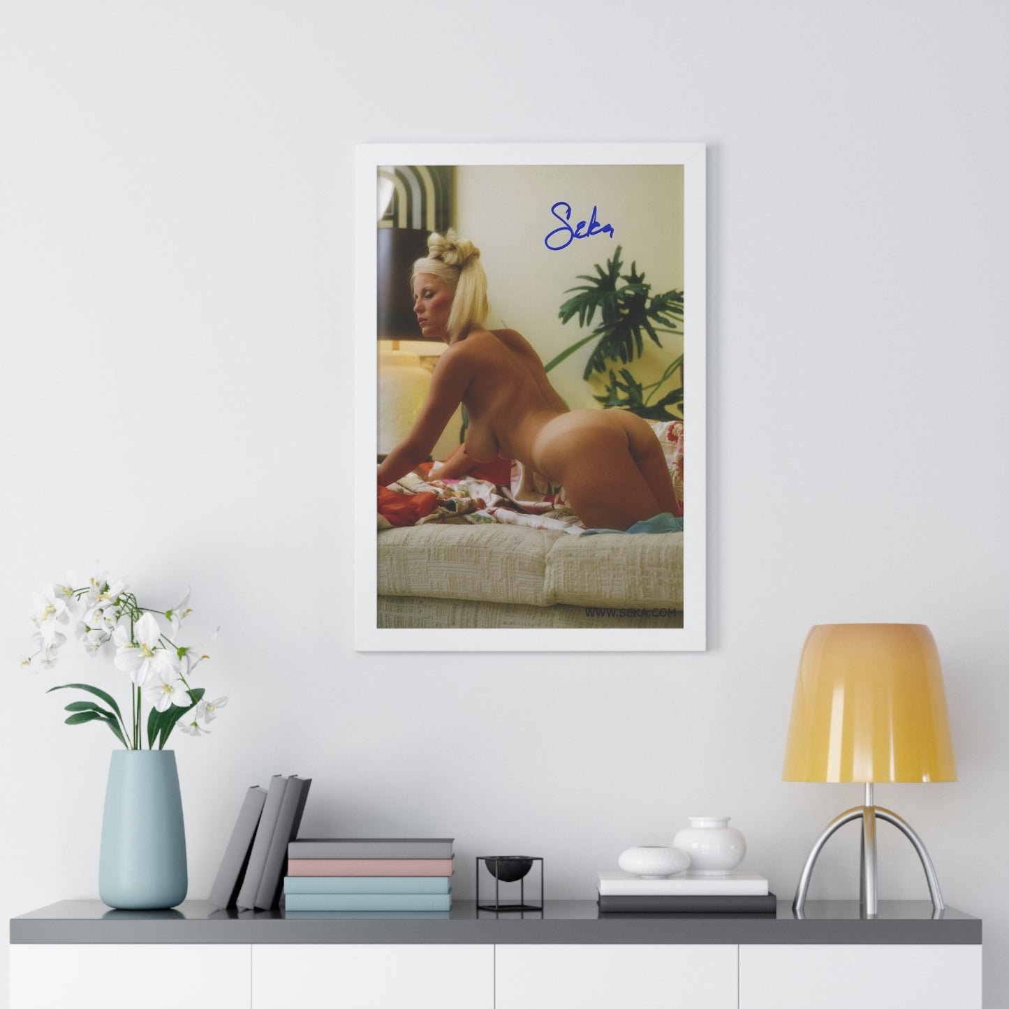 Framed Vertical Poster Porn Star Seka Nude