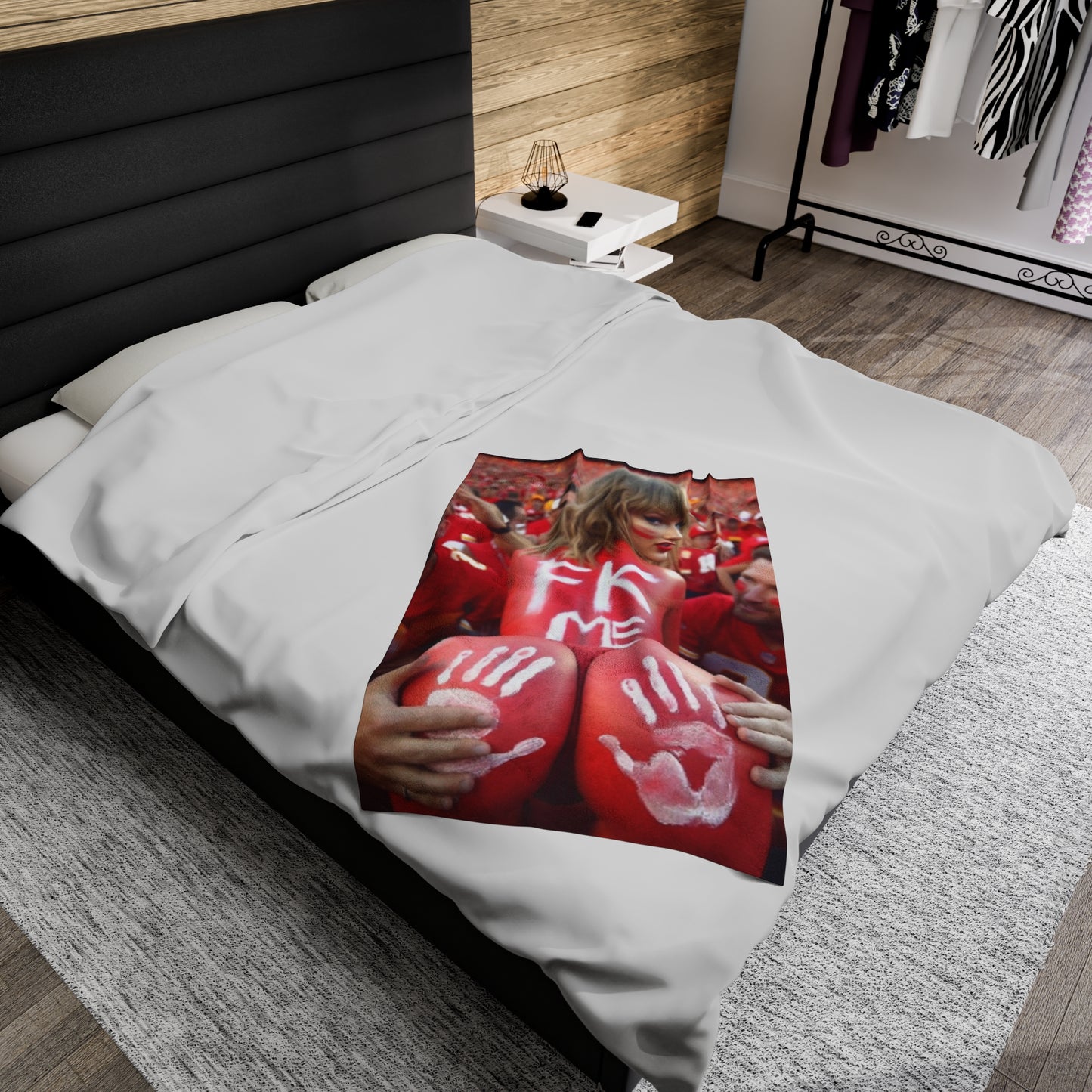 Velveteen Plush Blanket Taylor Swift AI Nudes