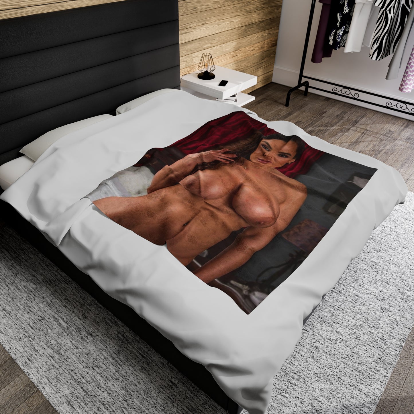 Velveteen Plush Blanket Lisa Ann Nude