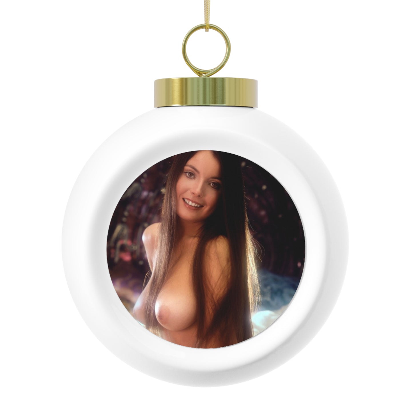 Christmas Ball Ornament Playboy Playmate December 1973 Christine Maddox