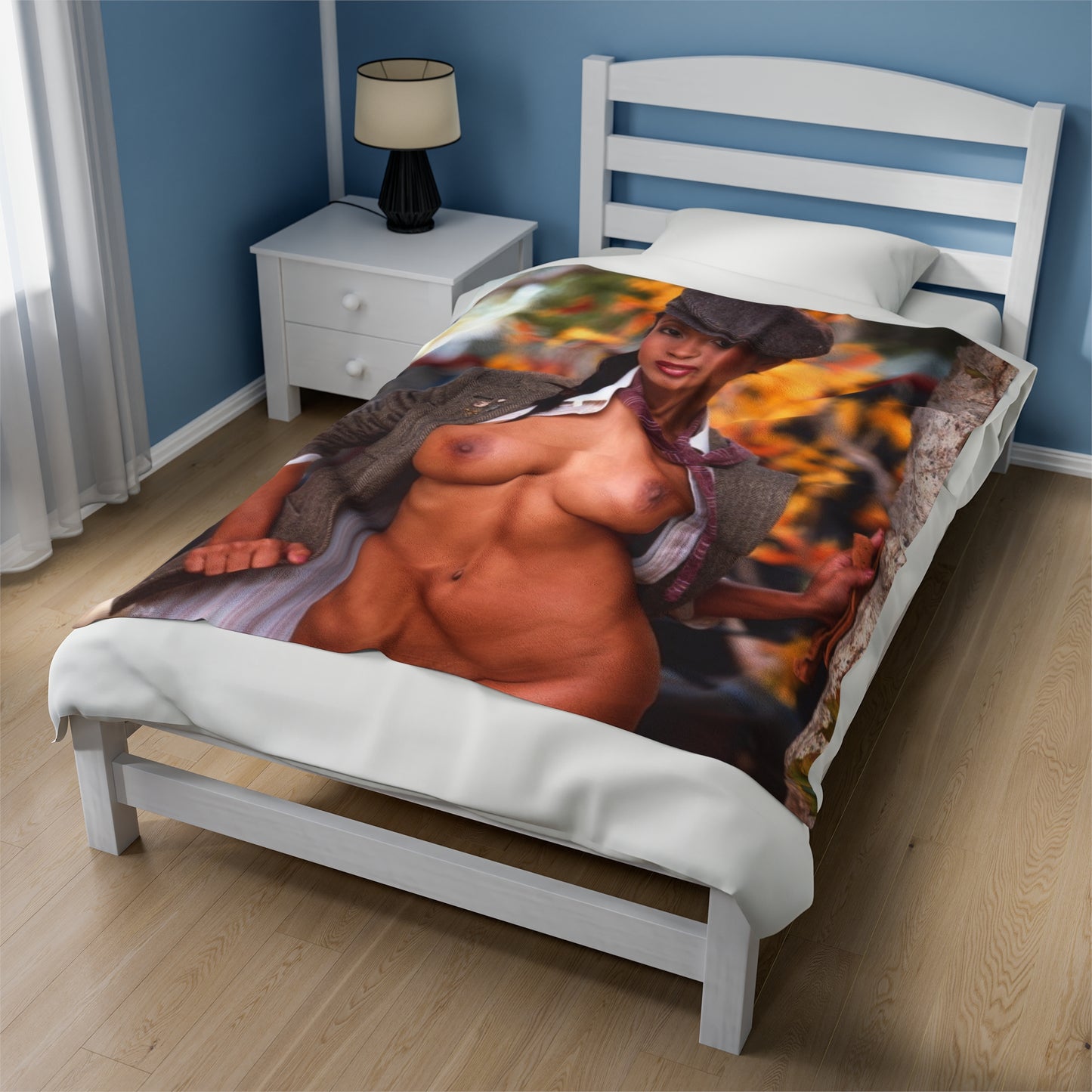 Velveteen Plush Blanket Playboy Playmate September 1985 Venice Kong