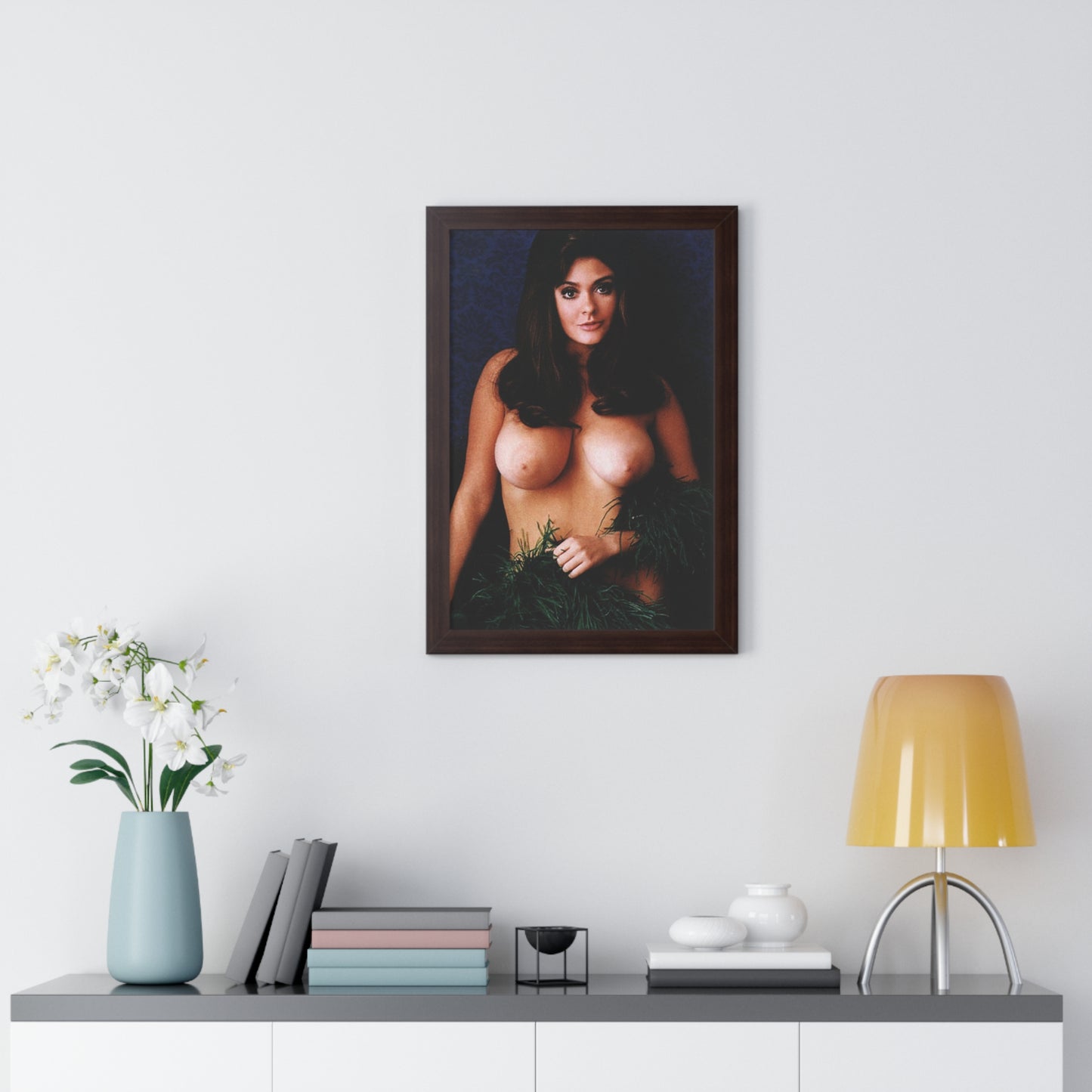 Framed Vertical Poster Playboy Playmate Cynthia Myers Nude
