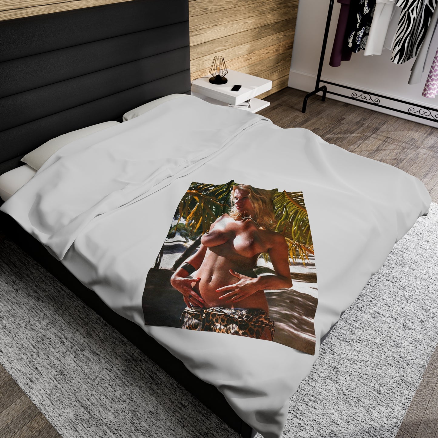 Velveteen Plush Blanket Vintage French Pornstar Brigitte Lahaie