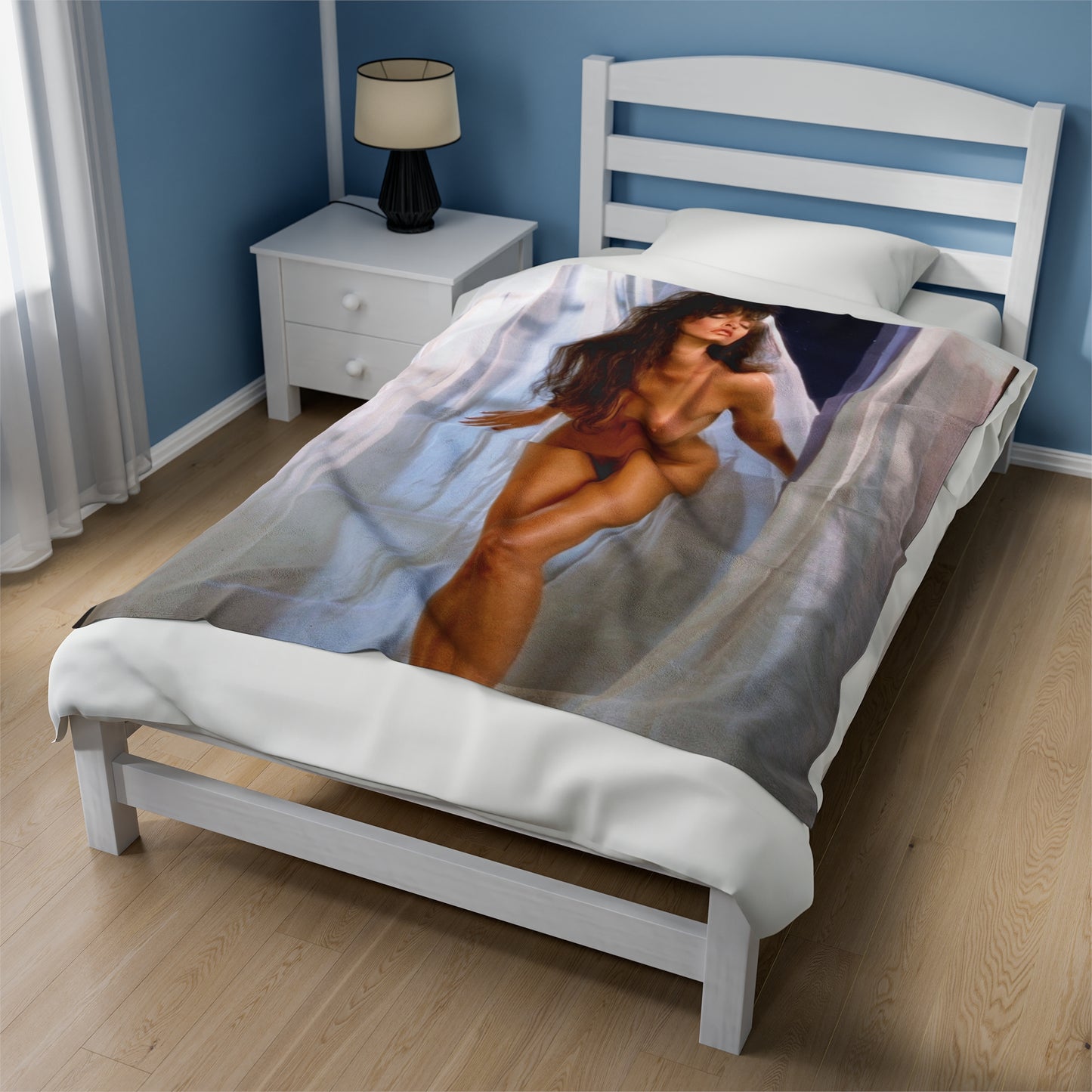 Velveteen Plush Blanket Retro Adult Star Julie Strain