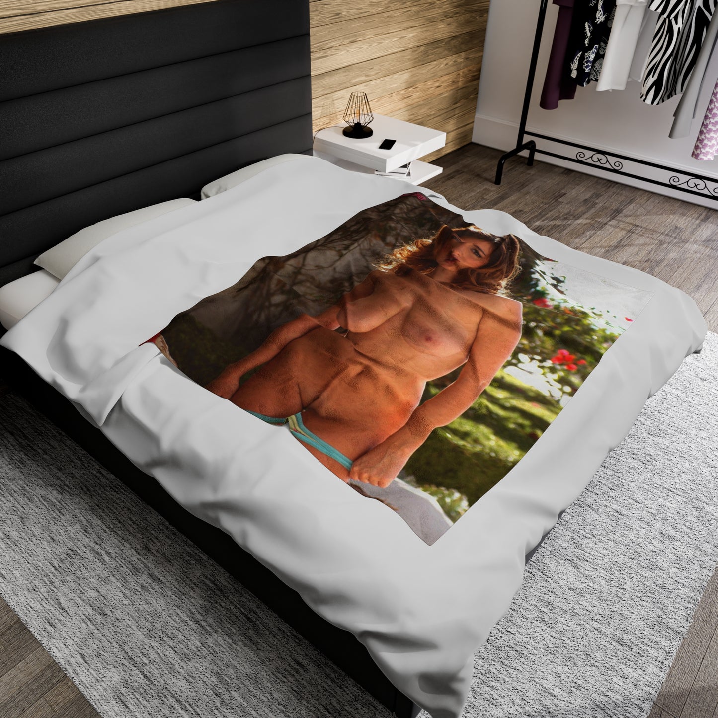Velveteen Plush Blanket Adult Star Shay Laren Nude