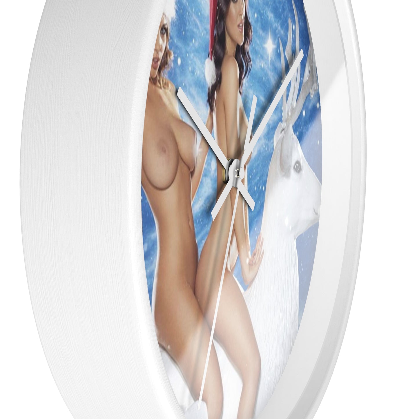 Wall Clock Sexy Nude Christmas Girls