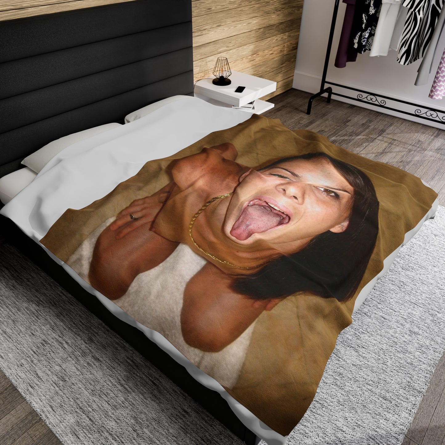 Velveteen Plush Blanket Cumshot Target