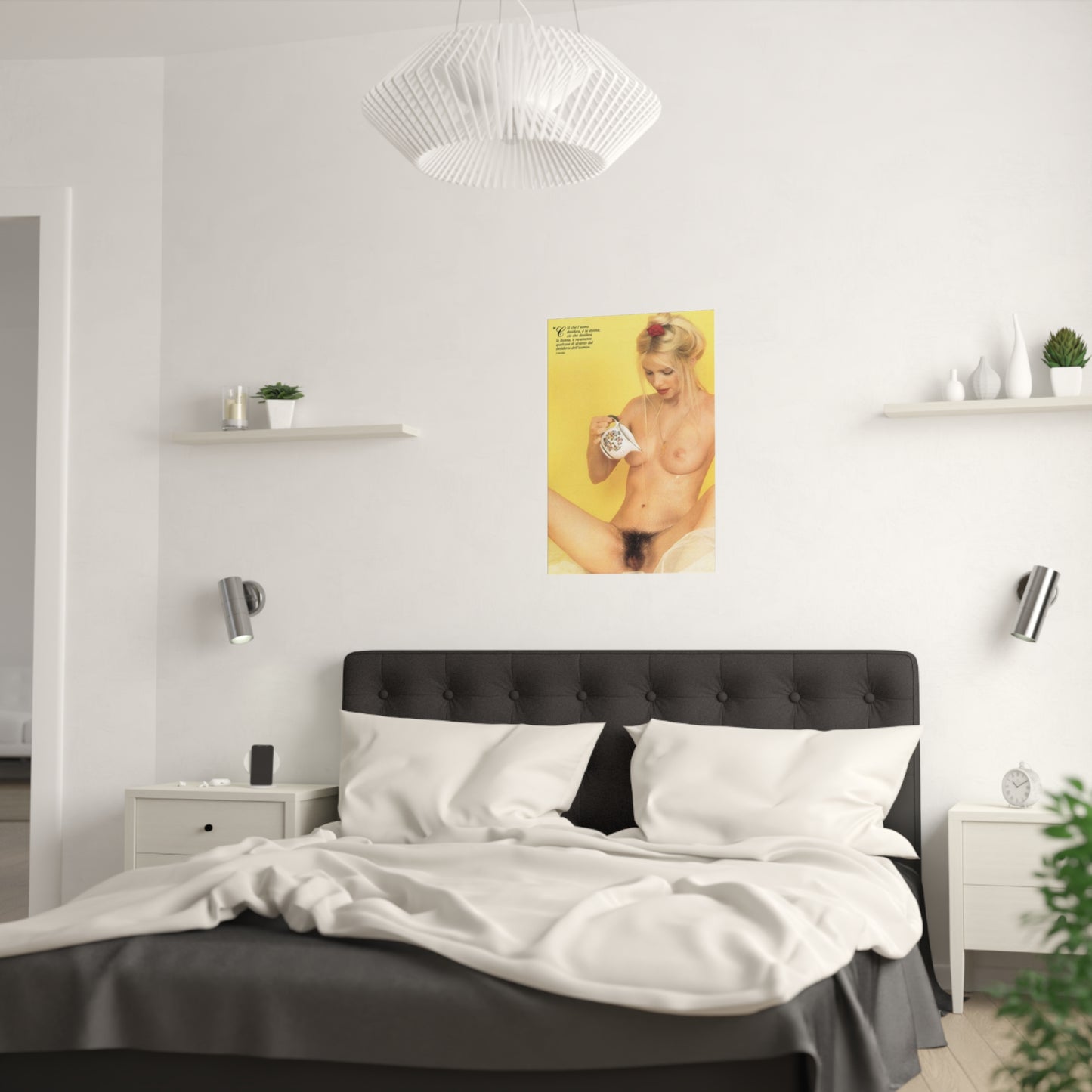 Satin Posters (210gsm) Retro Porn Star Cicciolina (Ilona Staller) Nude