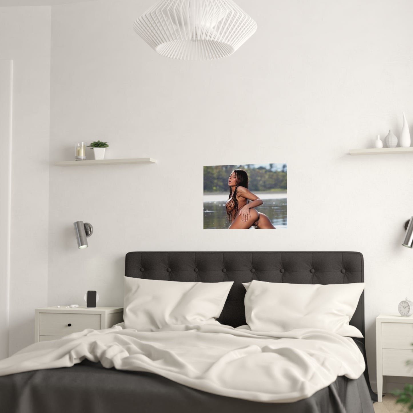 Satin Posters (210gsm) Madison Ivy Nude in a Lake