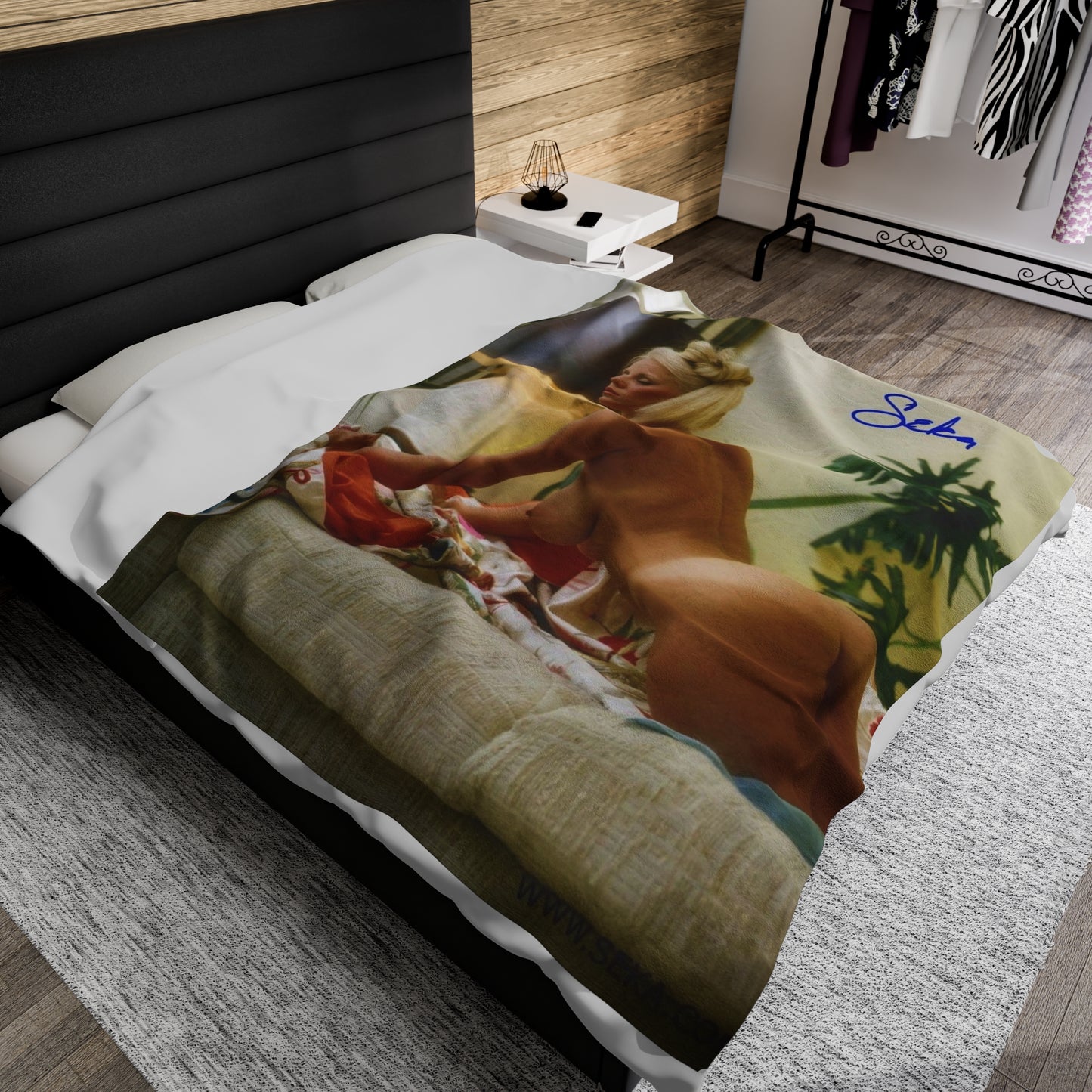 Velveteen Plush Blanket Porn Star Seka Nude