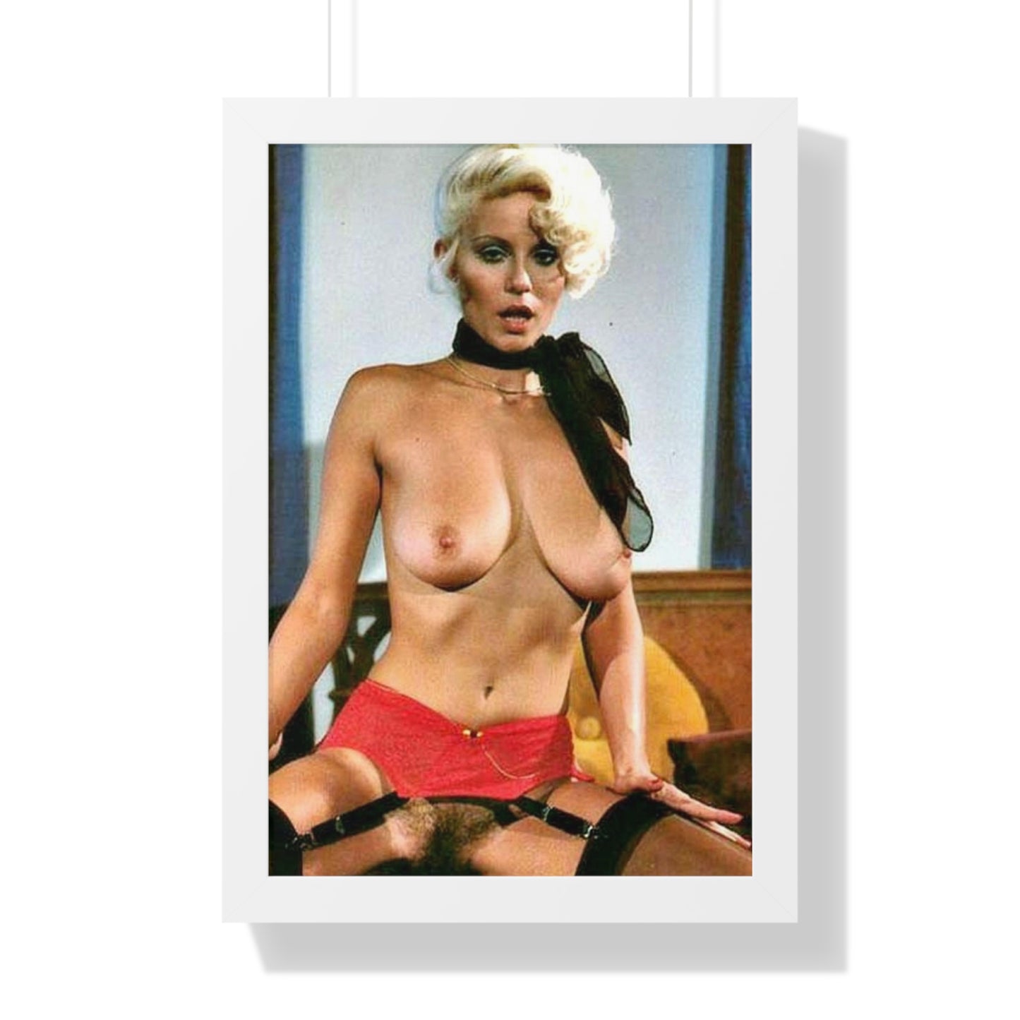 Framed Vertical Poster Porn Star Seka Nude