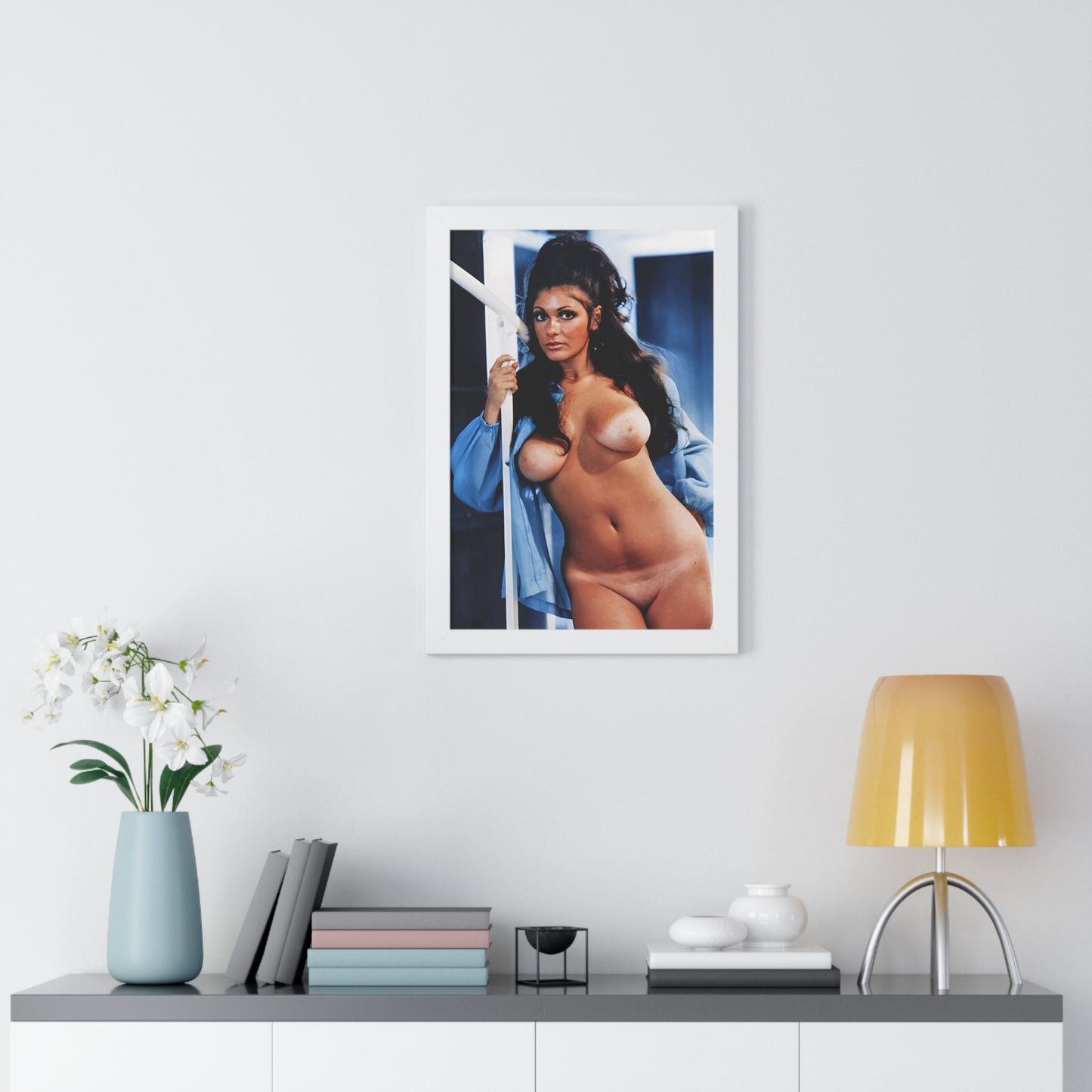 Framed Vertical Poster Playboy Playmate Cynthia Myers nude