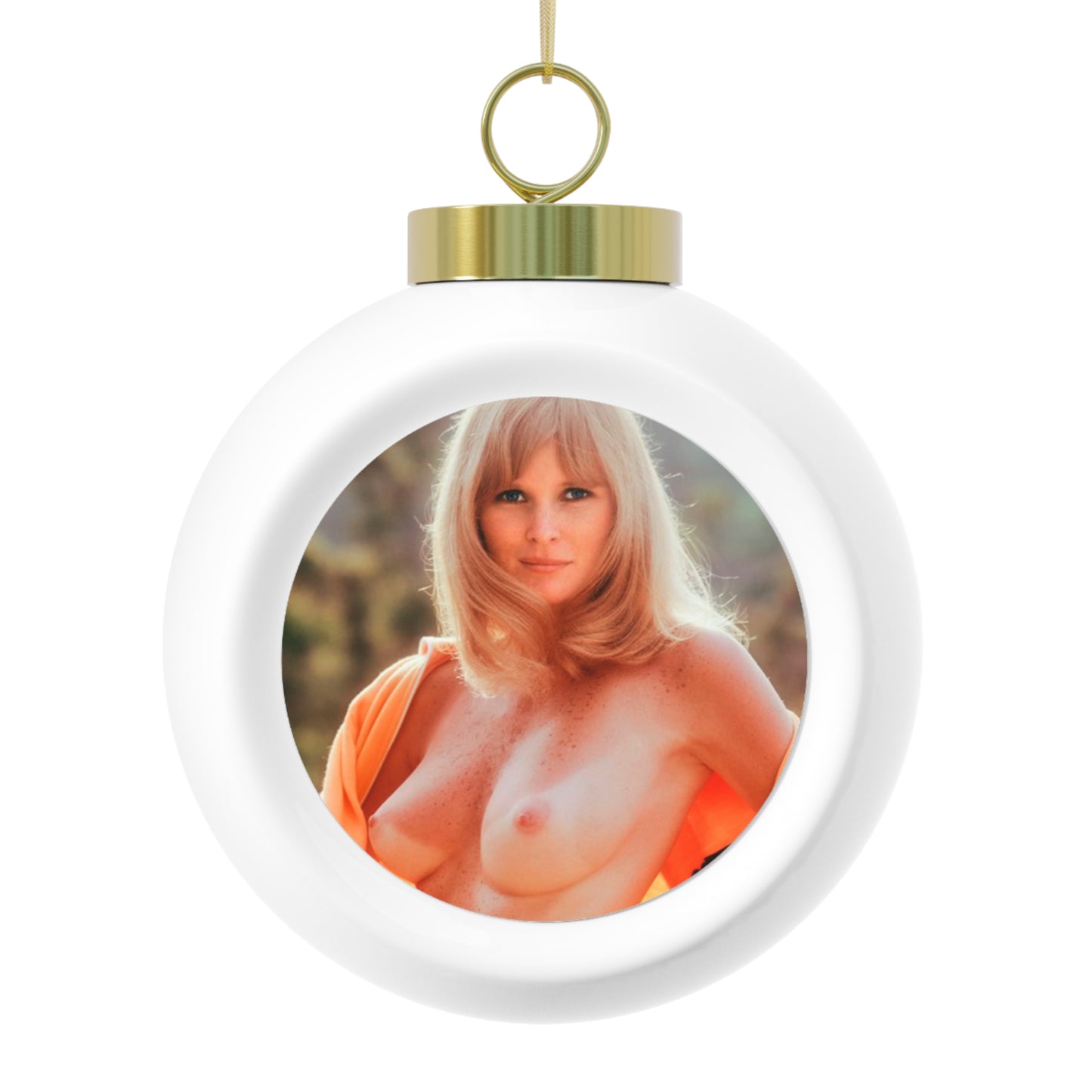 Christmas Ball Ornament Playboy Playmate September 1973 Geri Glass