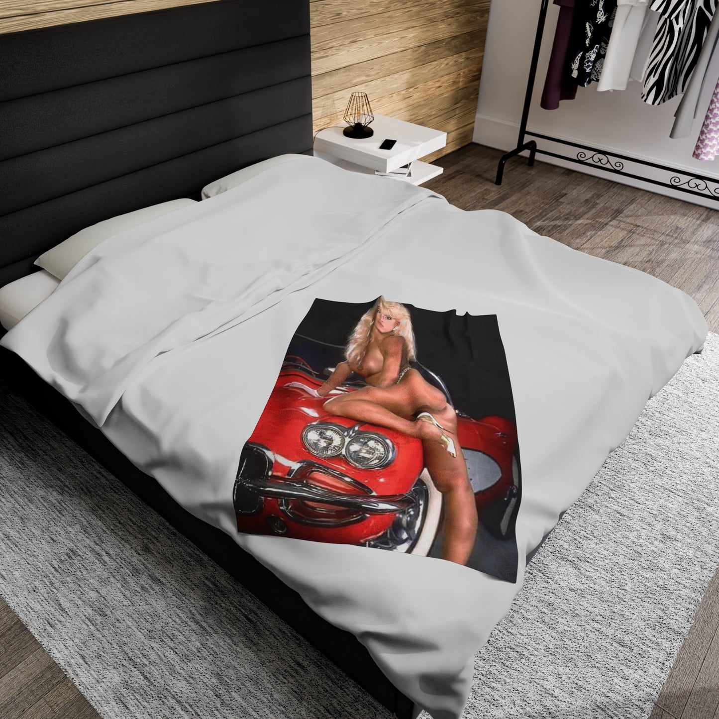 Velveteen Plush Blanket Retro 1980s Porn Star Amber Lynn