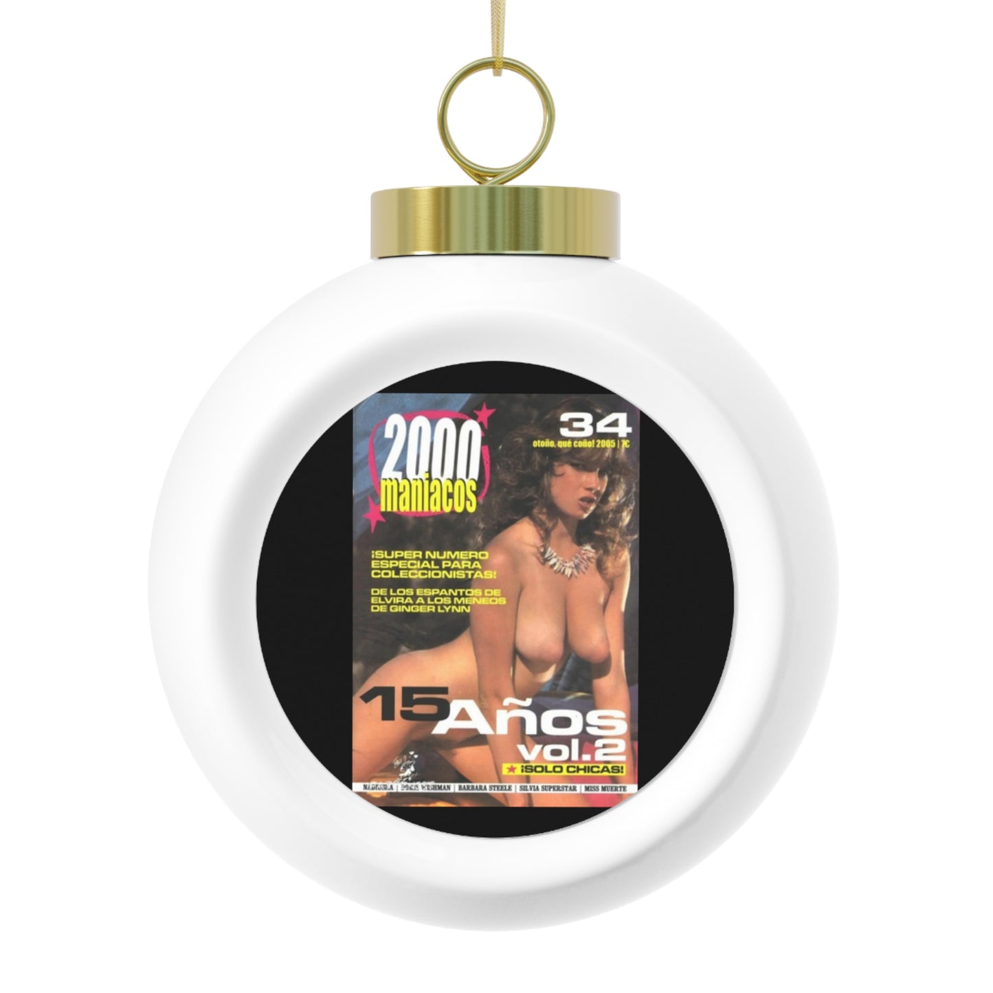 Christmas Ball Ornament Traci Lords Magazine Cover