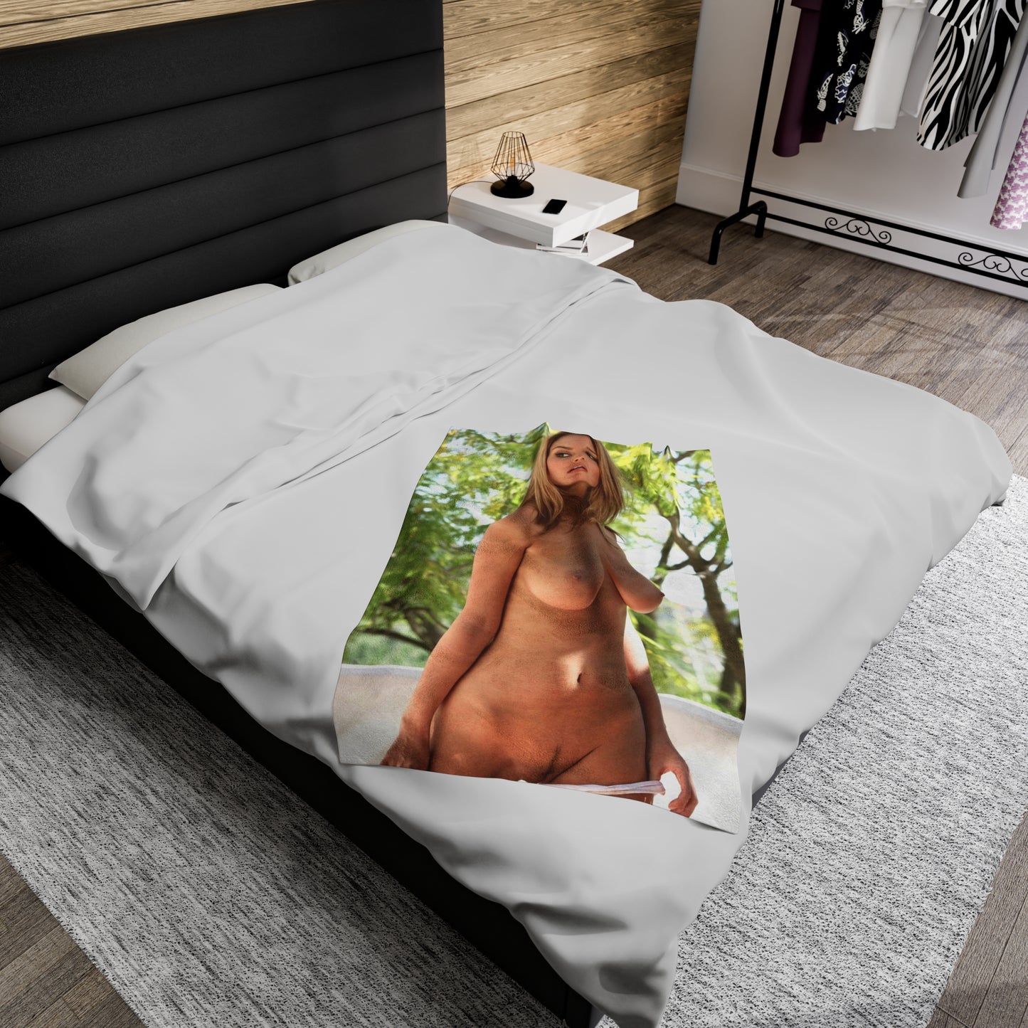 Velveteen Plush Blanket Adult Star Shay Laren Nude