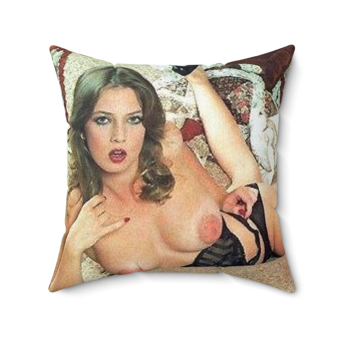 Spun Polyester Square Pillow Traci Lords Nude