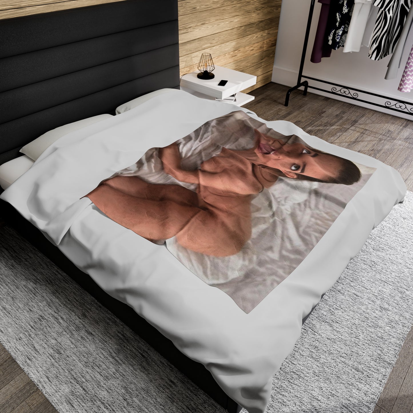 Velveteen Plush Blanket Charity Crawford Nude