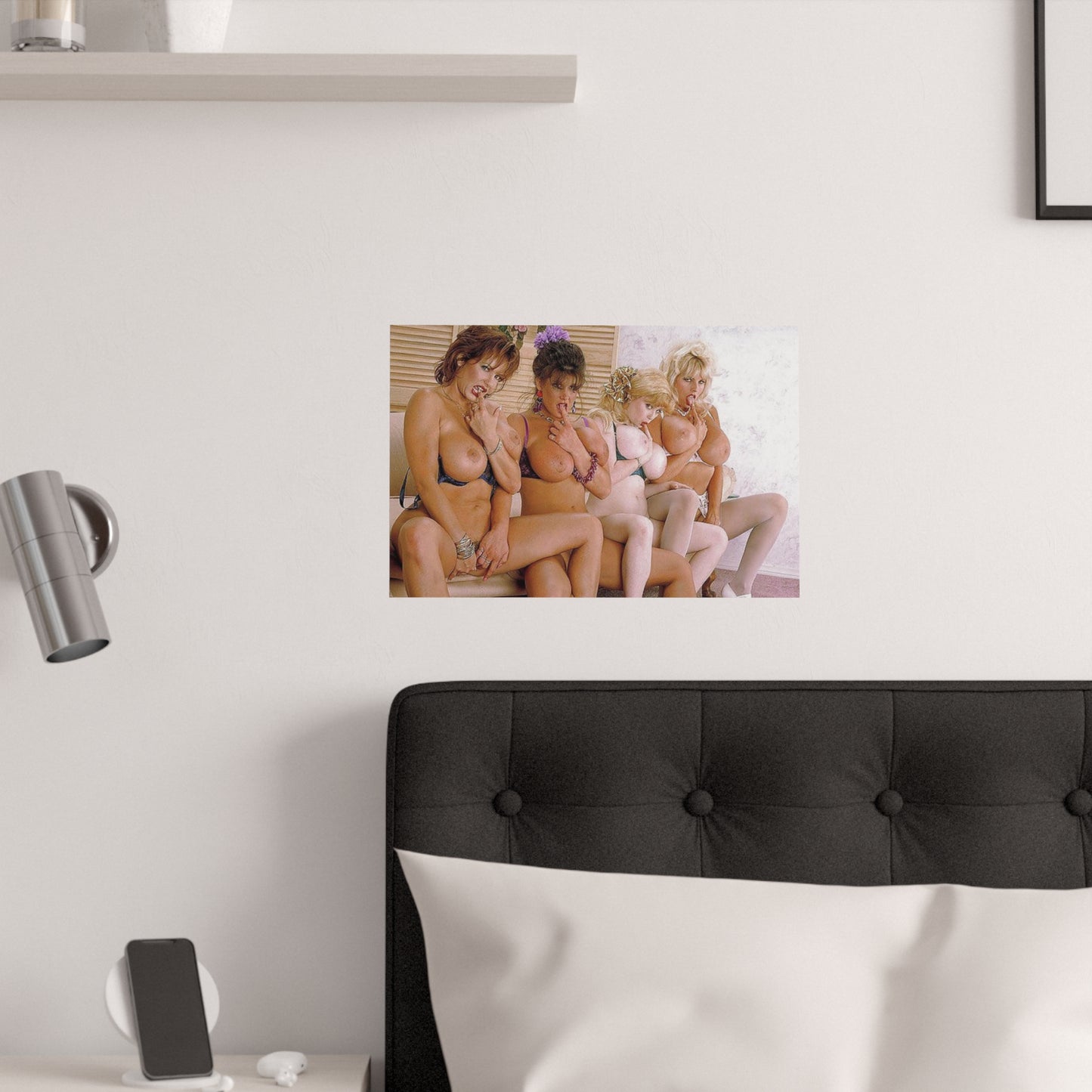 Satin Posters (210gsm) Retro Pornstar Holly Body and Friends Nude