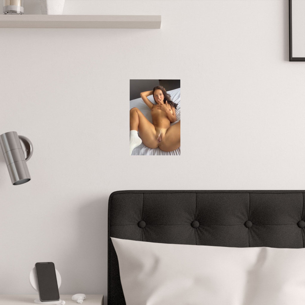 Satin Posters (210gsm) Cute Brunette Teen Creampie
