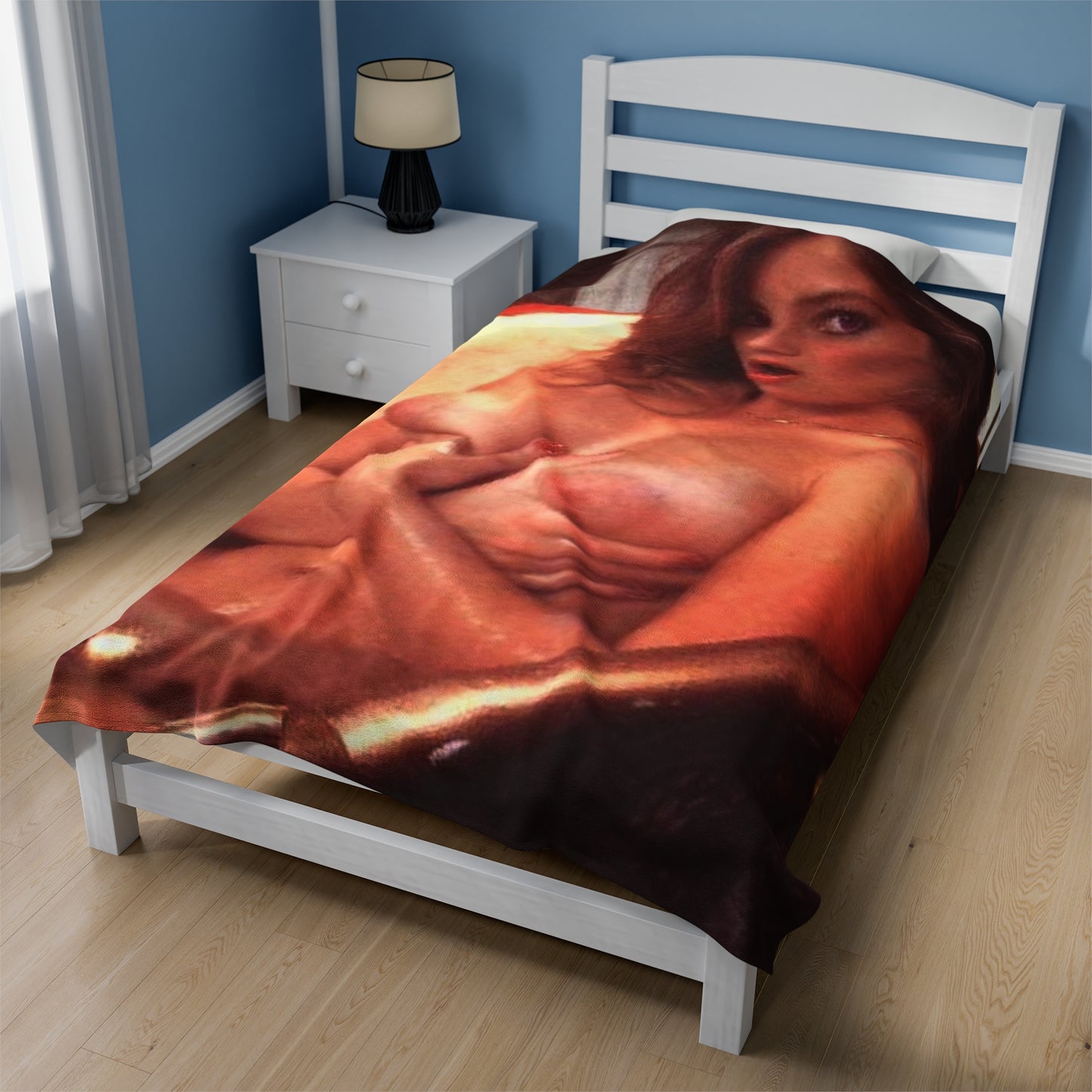 Velveteen Plush Blanket Retro Porn Star Traci