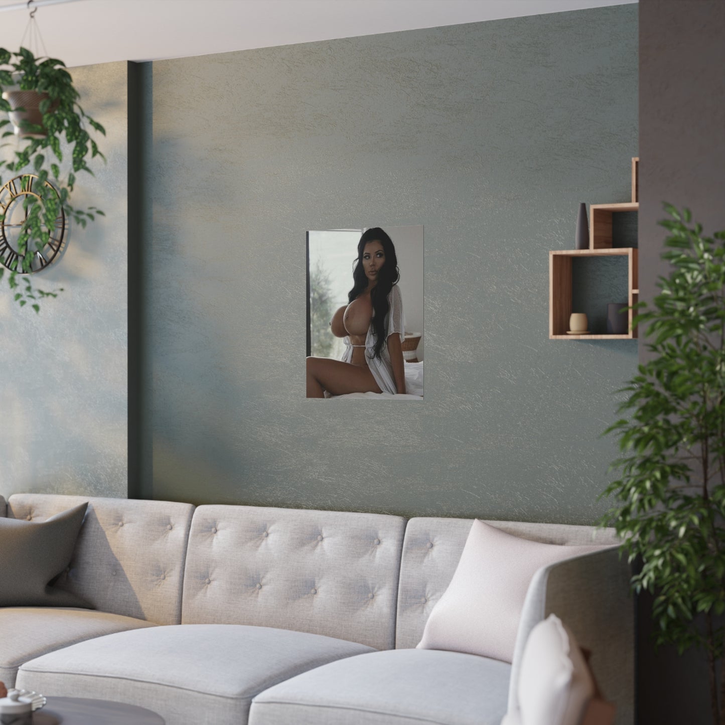 Satin Posters (210gsm) Busty Stephanie Palomares Nude