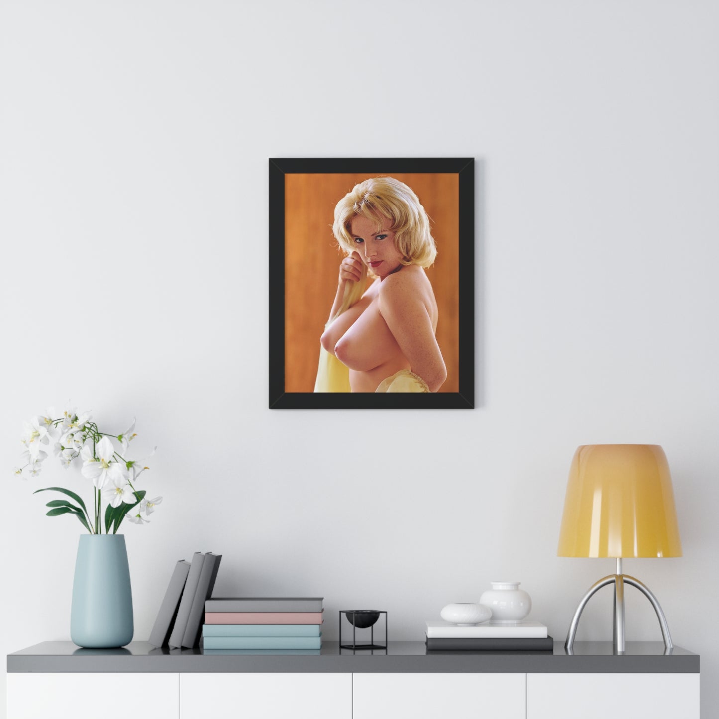 Framed Vertical Poster Playboy Playmate March 1962 Pamela Gordon
