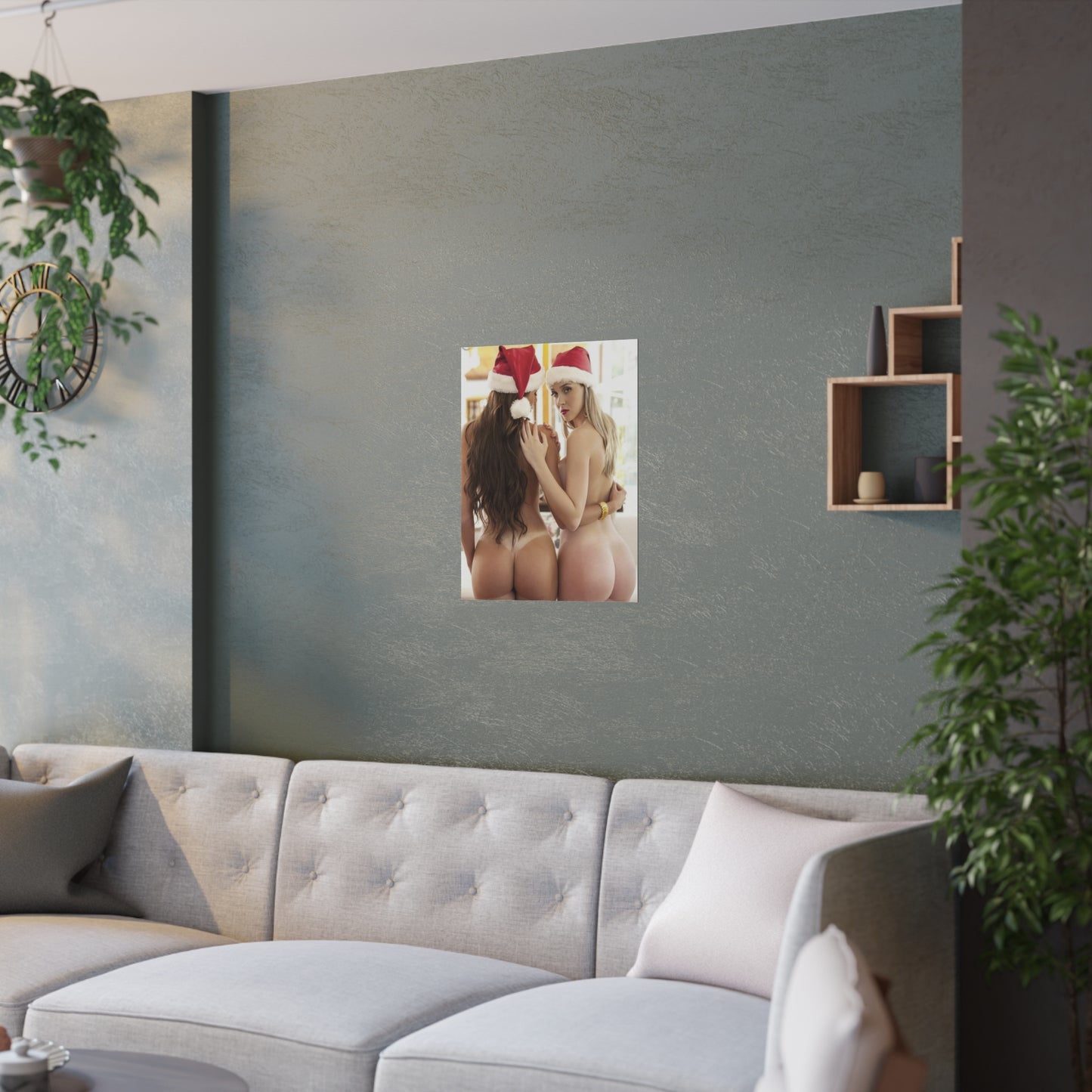 Satin Posters (210gsm) Nude Christmas Girls