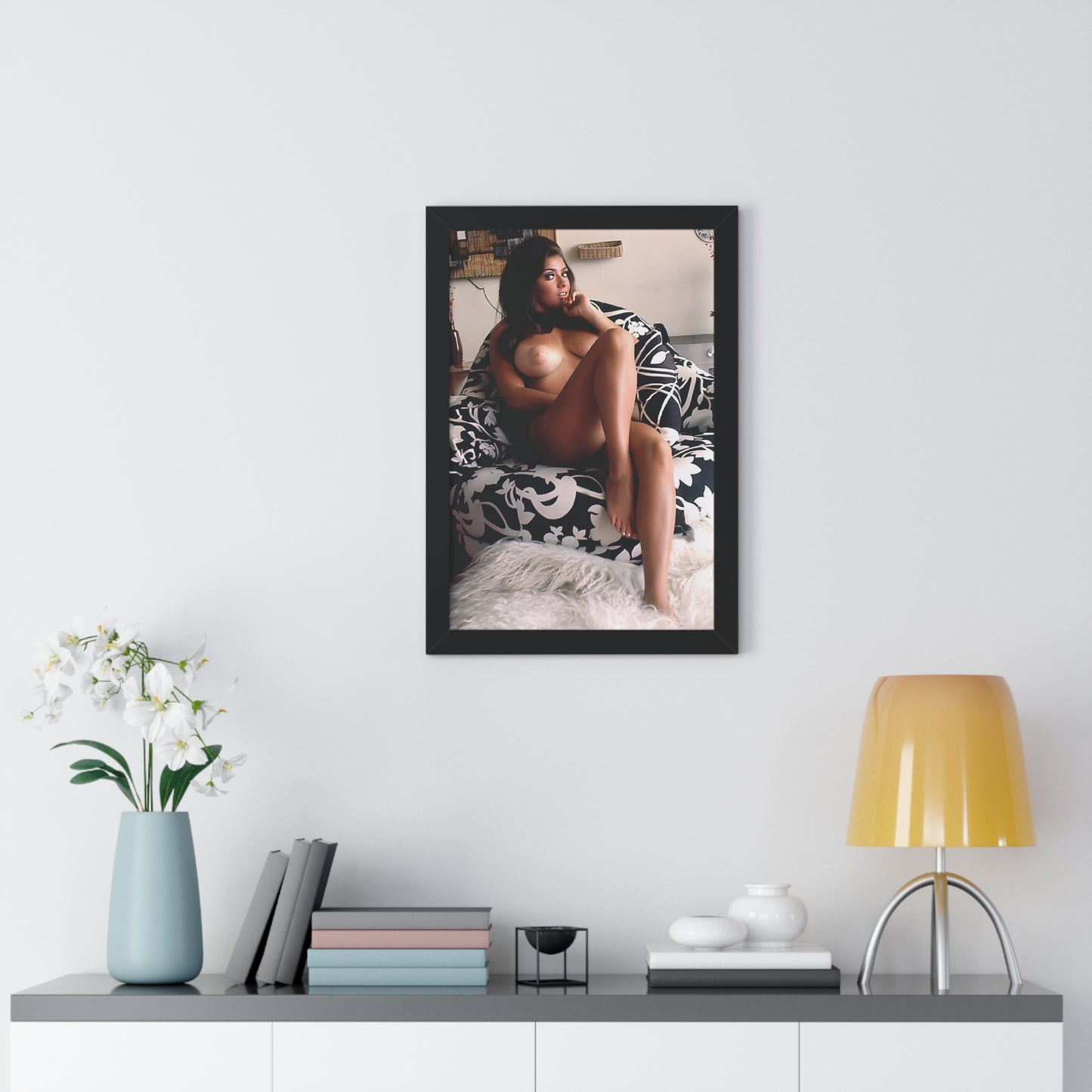 Framed Vertical Poster Playboy Playmate Cynthia Myers nude