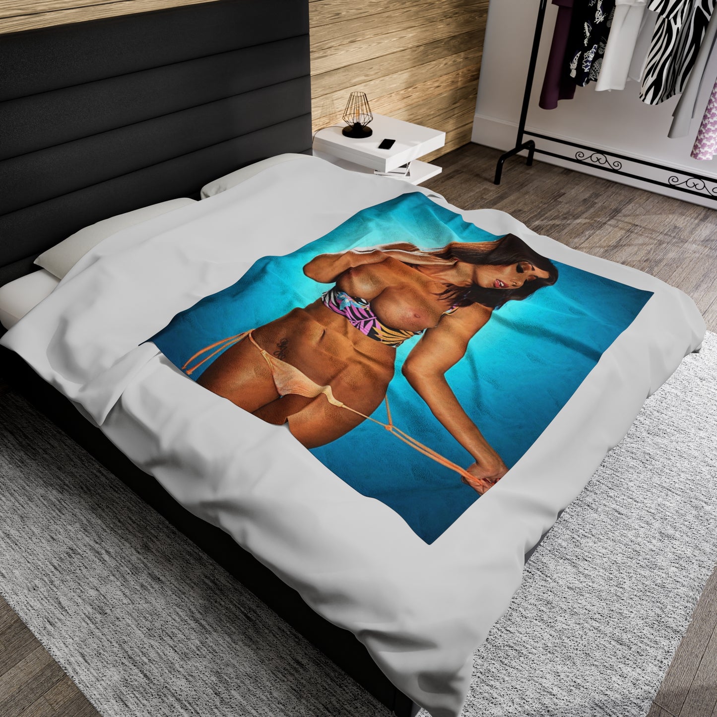 Velveteen Plush Blanket Holly Peers Nude