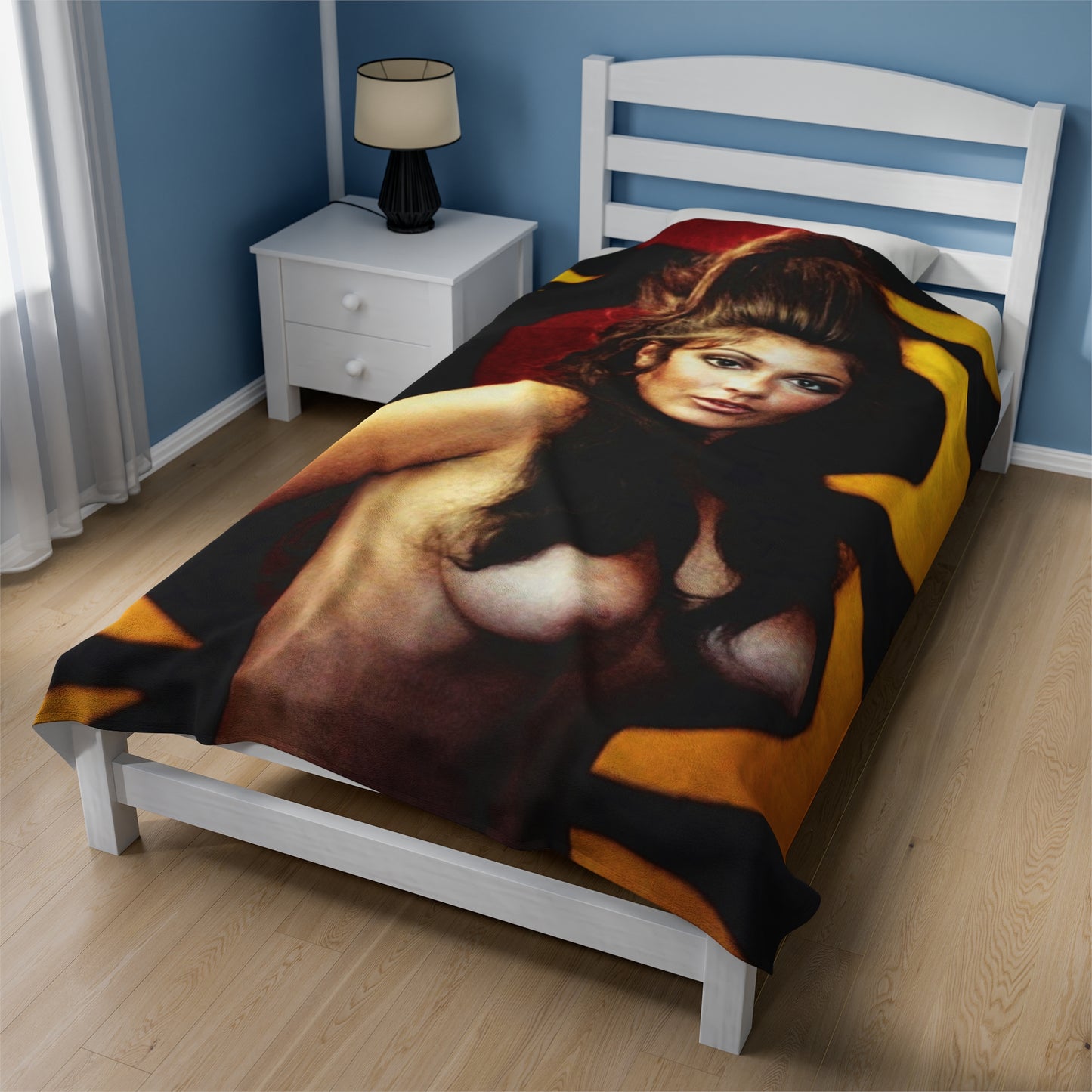 Velveteen Plush Blanket Cynthia Myers Nude