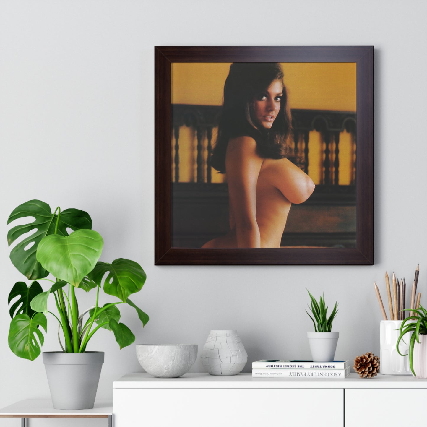 Framed Vertical Poster Playboy Playmate Cynthia Myers Nude