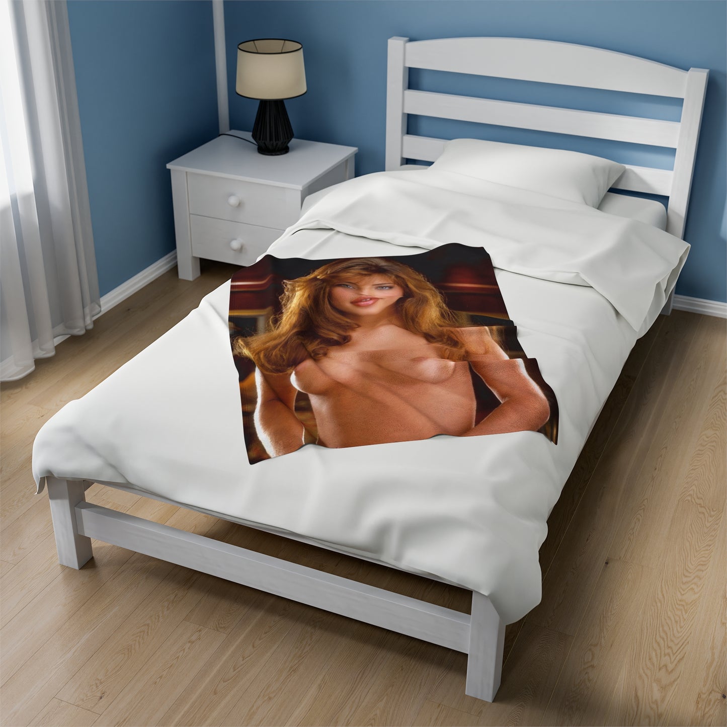 Velveteen Plush Blanket Playboy Playmate March 2000 Nicole Marie Lenz