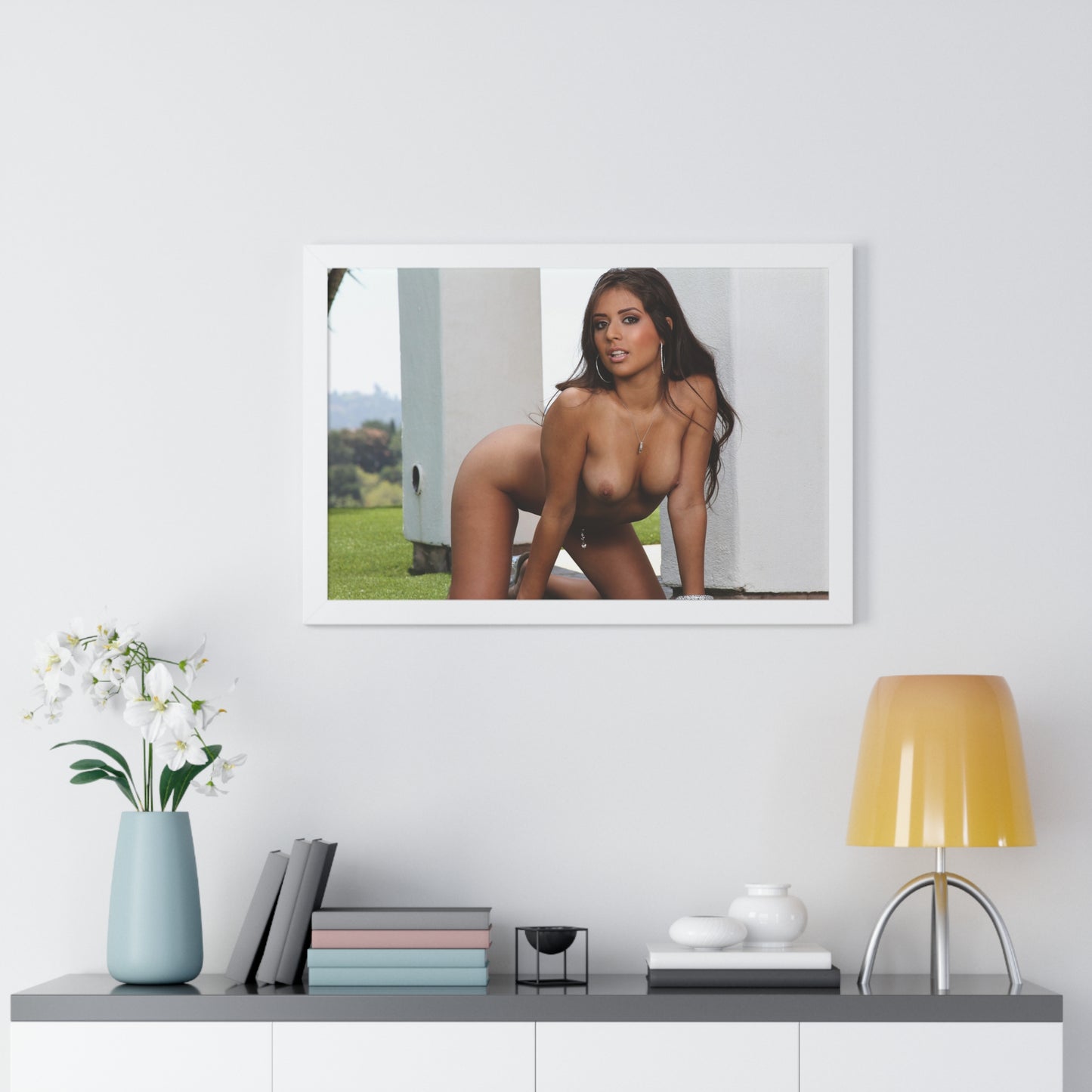 Framed Horizontal Poster Porn Star Jynx Maze Nude