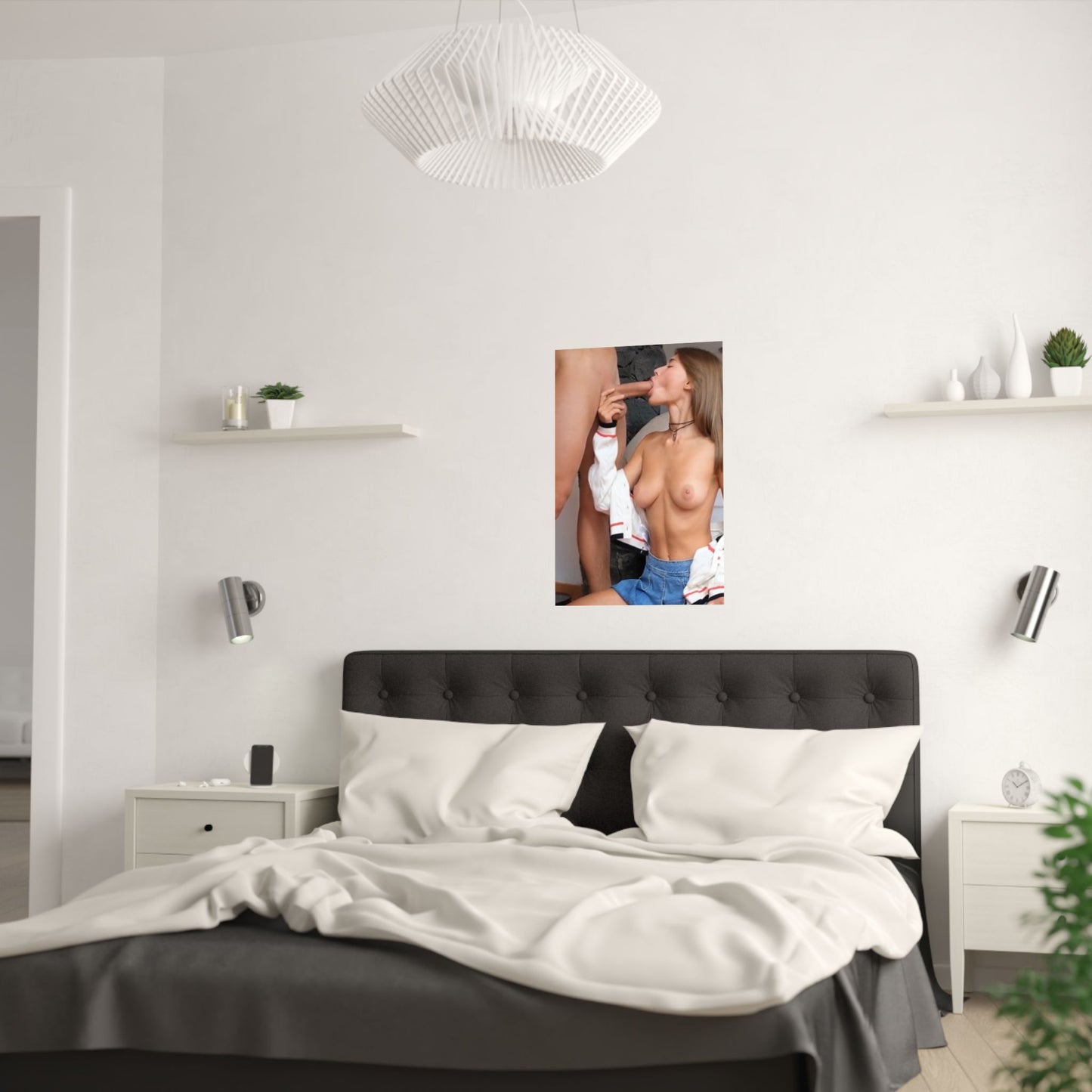 Satin Posters (210gsm) Natural Teen Sucking Cock