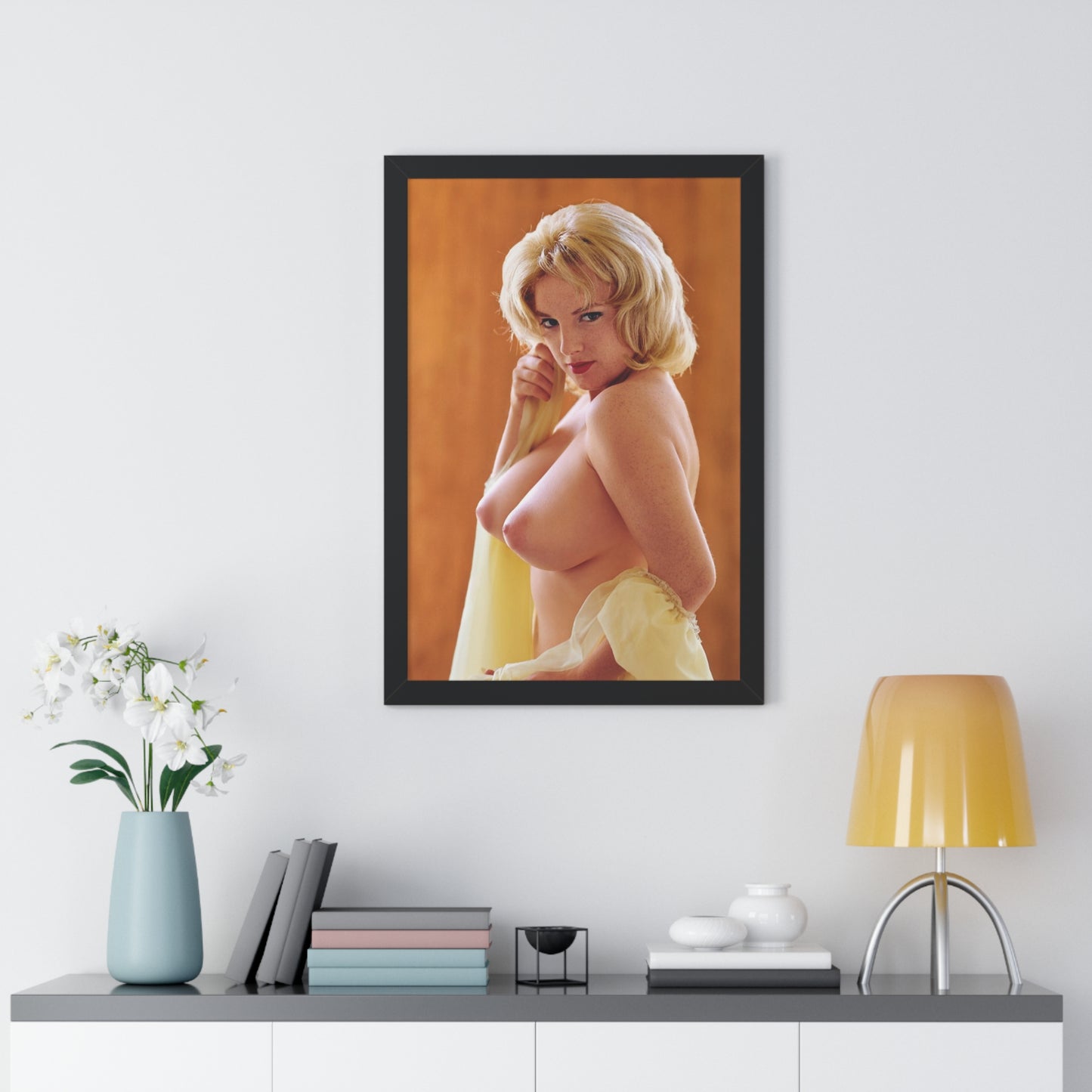Framed Vertical Poster Playboy Playmate March 1962 Pamela Gordon
