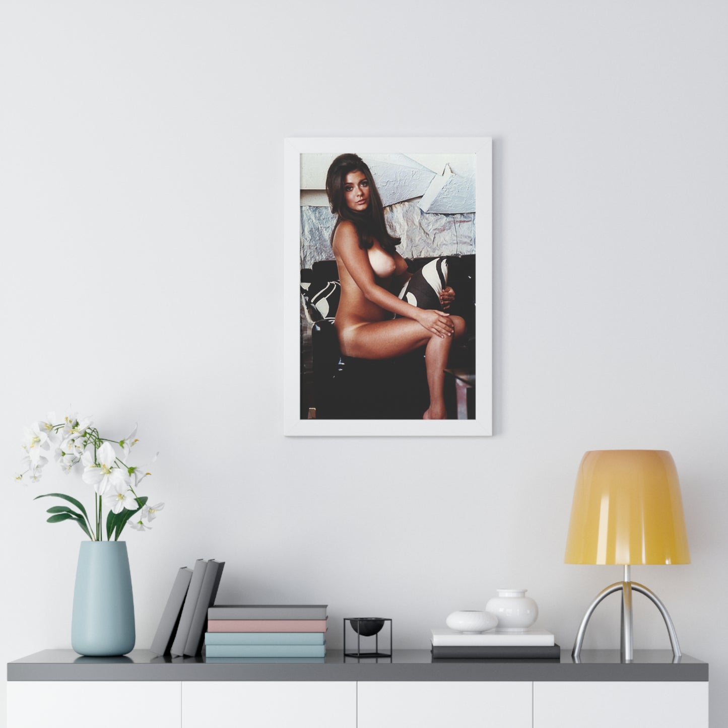 Framed Vertical Poster Playboy Playmate Cynthia Myers Nude