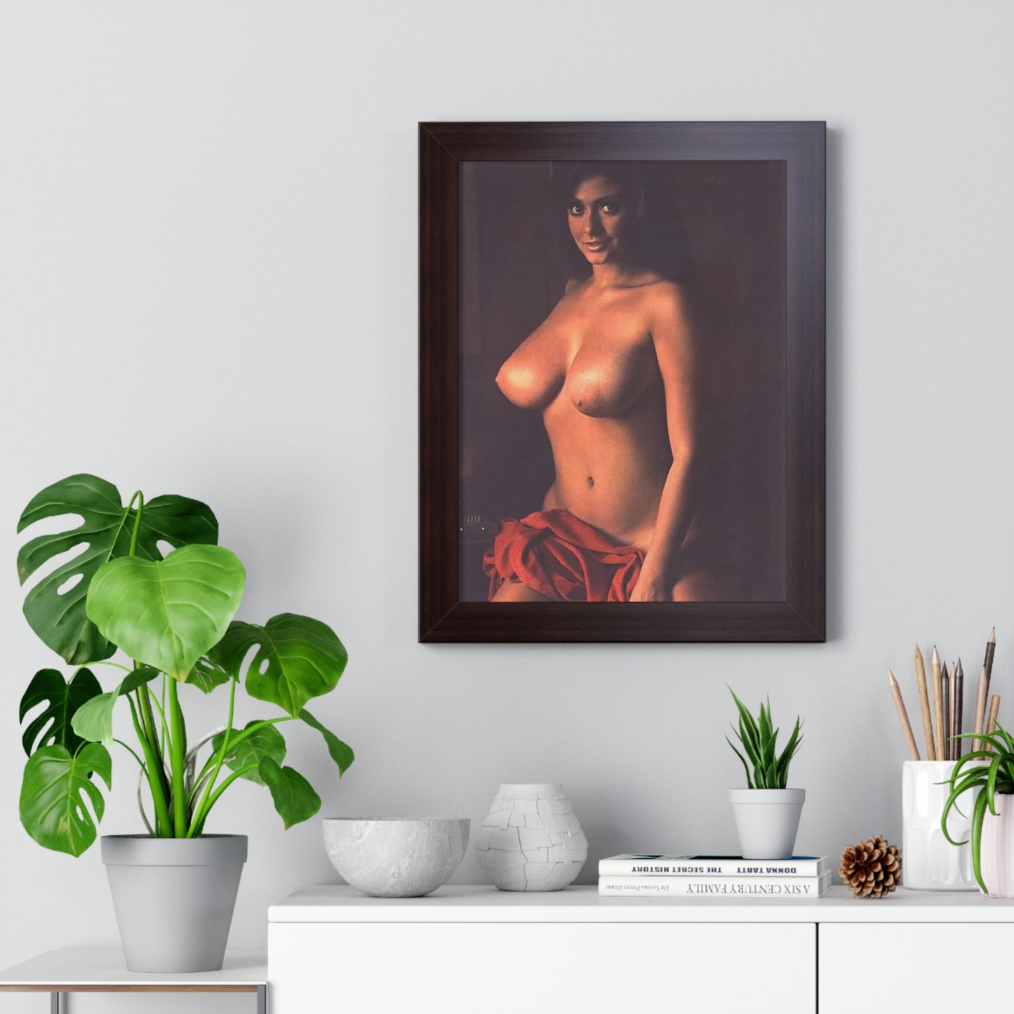 Framed Vertical Poster Playboy Playmate Cynthia Myers Nude