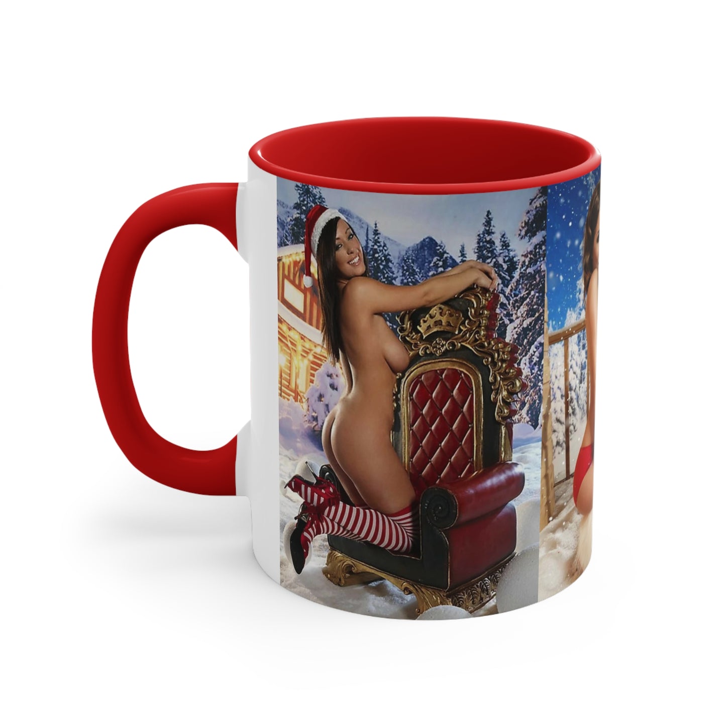 Accent Coffee Mug, 11oz Nude Christmas Pornstars