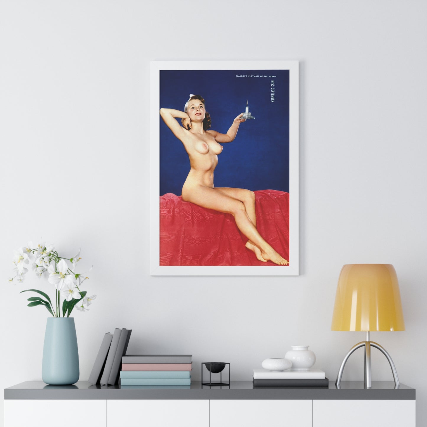 Framed Vertical Poster Playboy Playmate September 1954 Jackie Rainbow