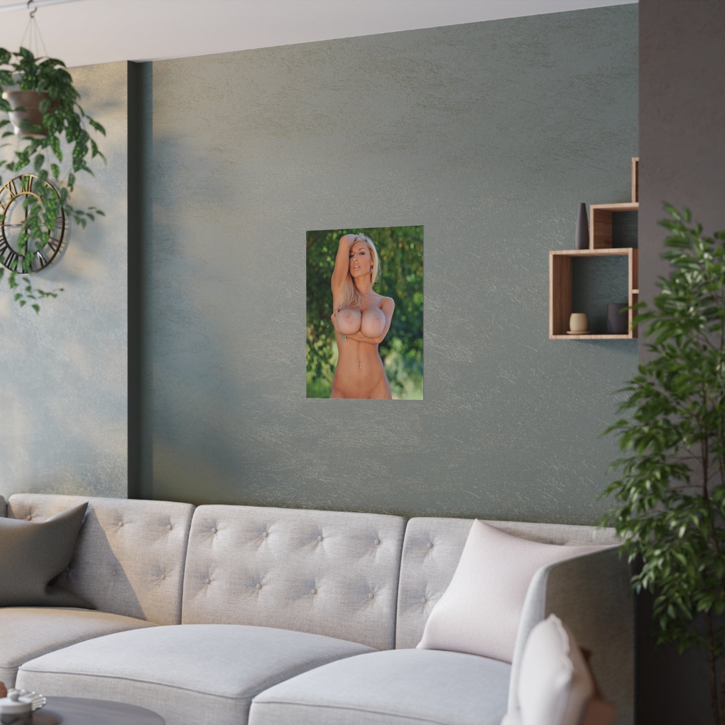 Satin Posters (210gsm) Sexy Busty Blonde