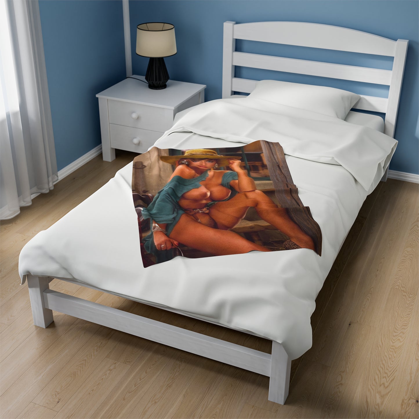 Velveteen Plush Blanket Playboy Playmate January 1988 Kimberley Conrad